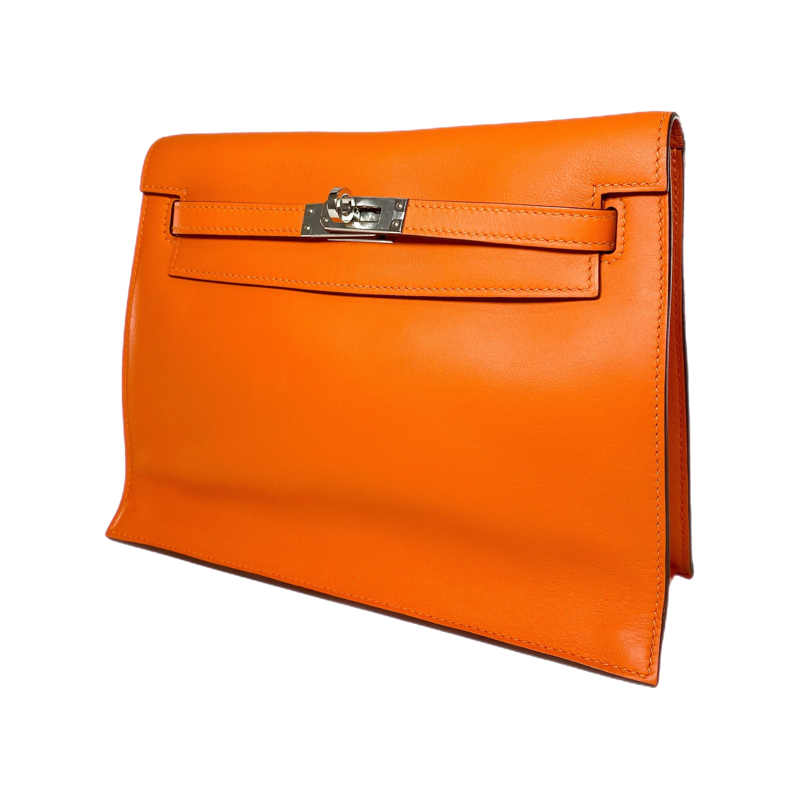 Hermes Kelly Danse Orange Evercolor Palladium Hardware