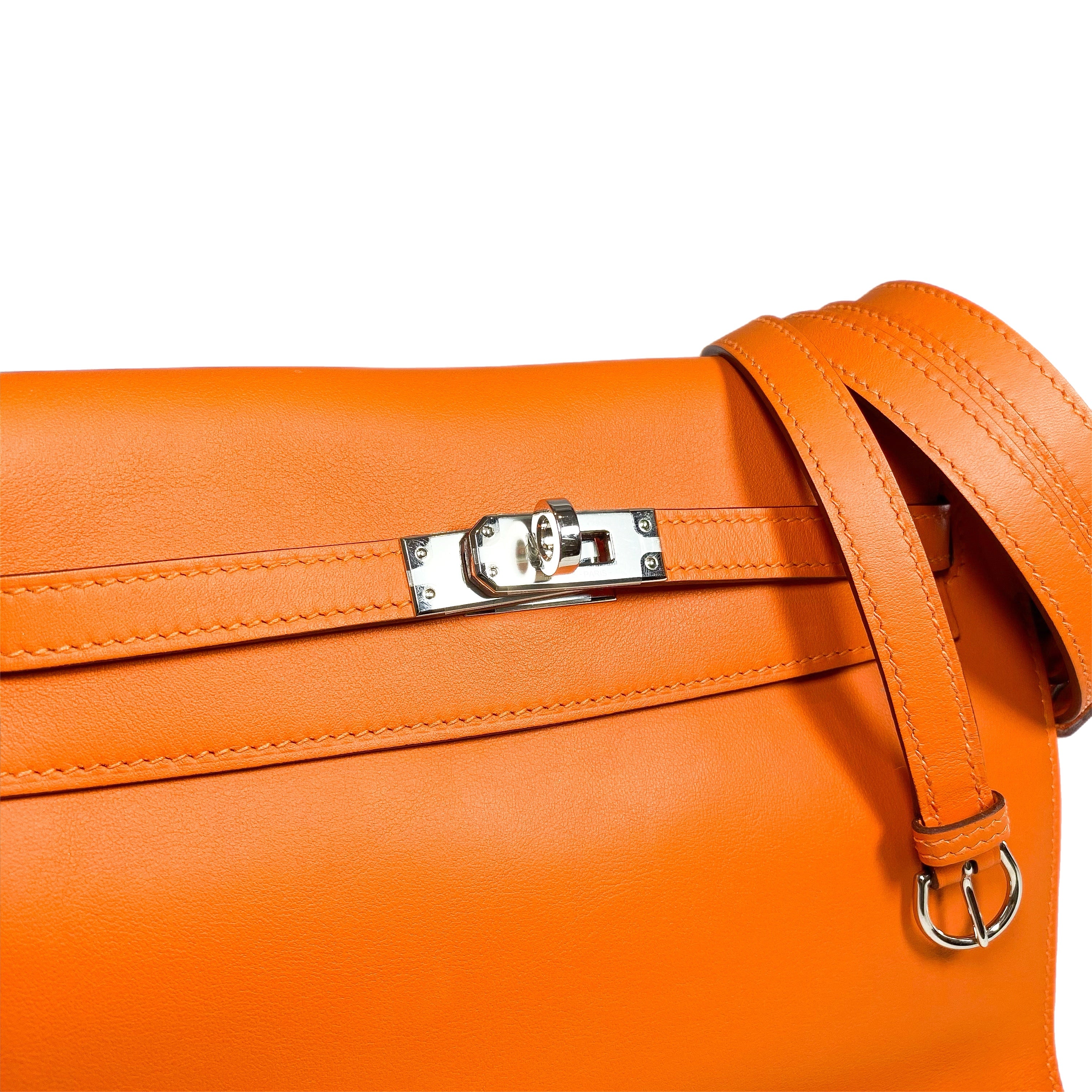 Hermes Kelly Danse Orange Evercolor Palladium Hardware