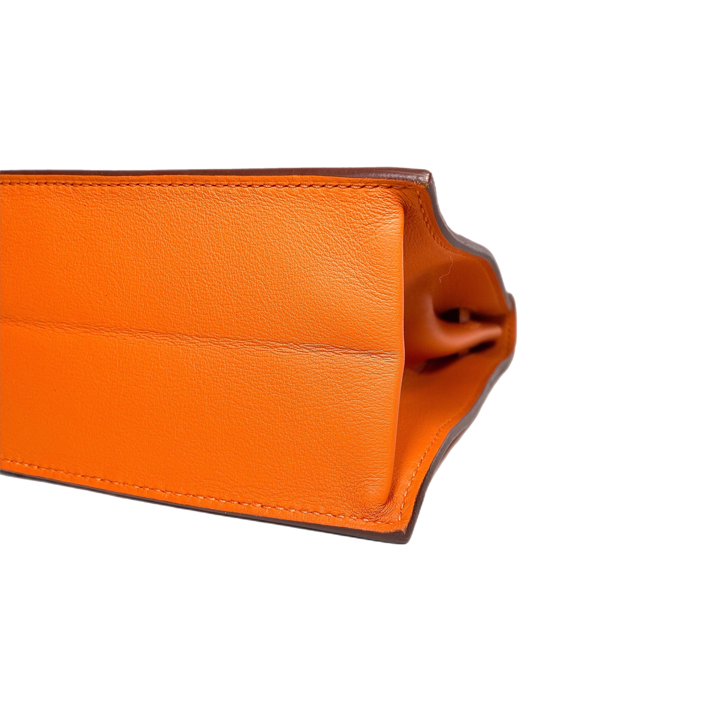 Hermes Kelly Danse Orange Evercolor Palladium Hardware