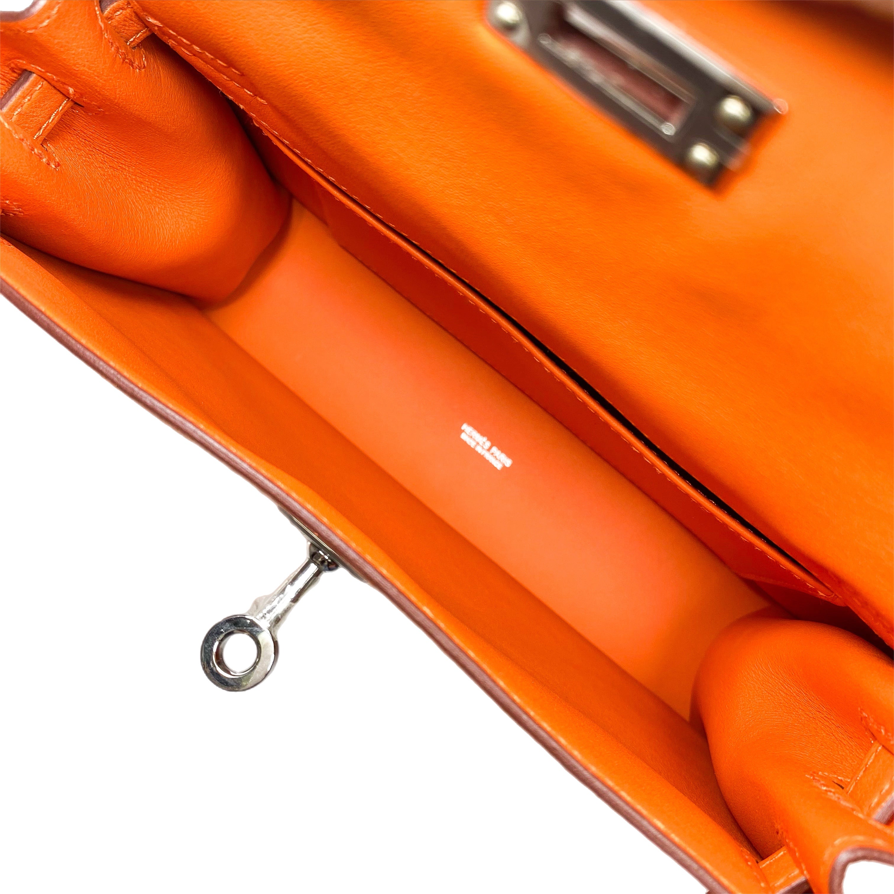 Hermes Kelly Danse Orange Evercolor Palladium Hardware