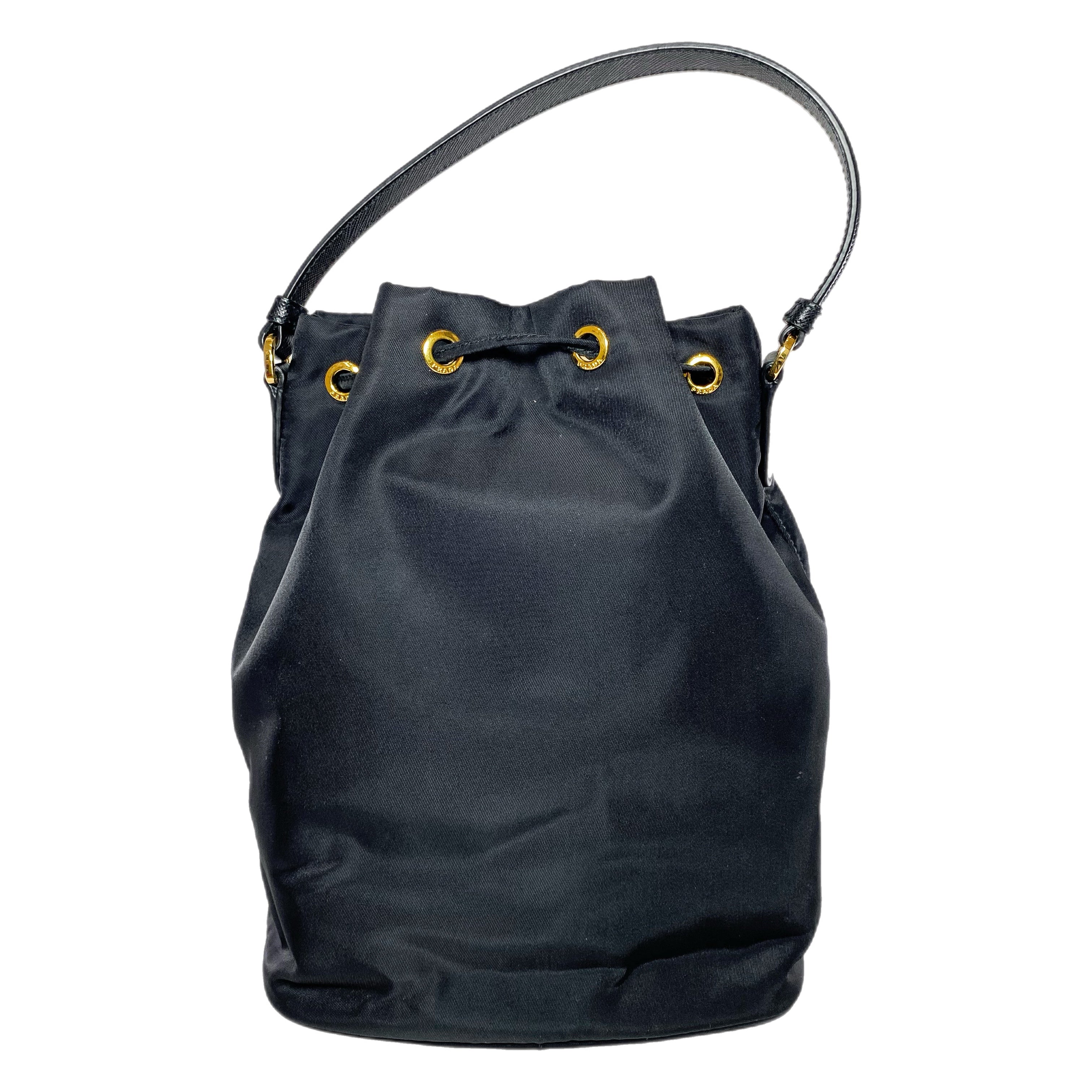 Prada Black Re-Nylon Duet Bucket Bag