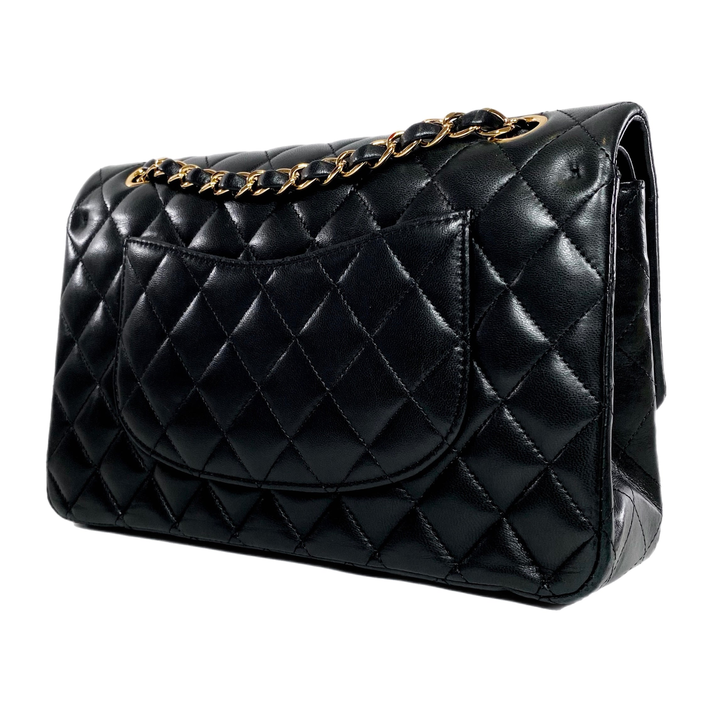 Chanel Black Medium Lambskin Double Flap Bag