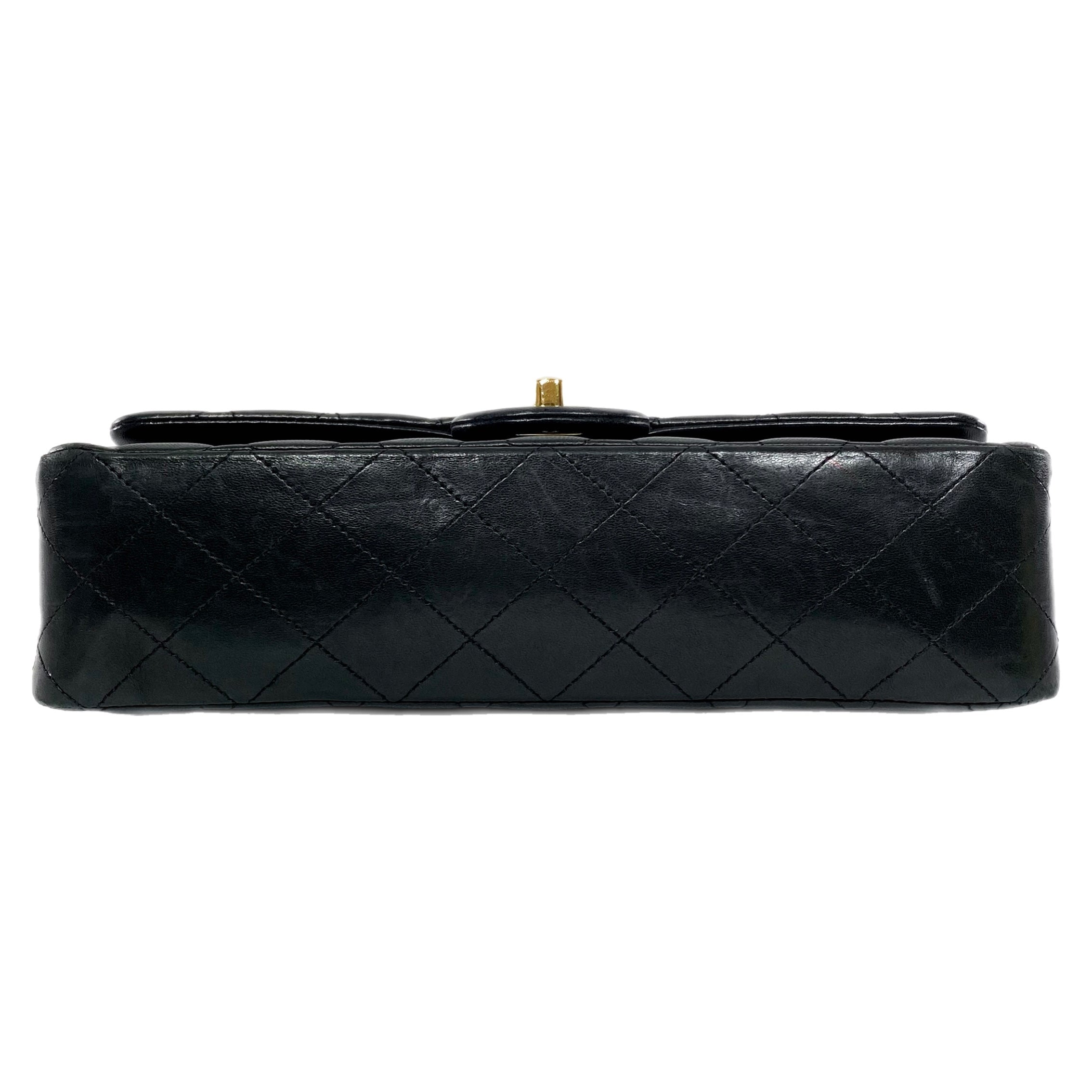 Chanel Black Medium Lambskin Double Flap Bag