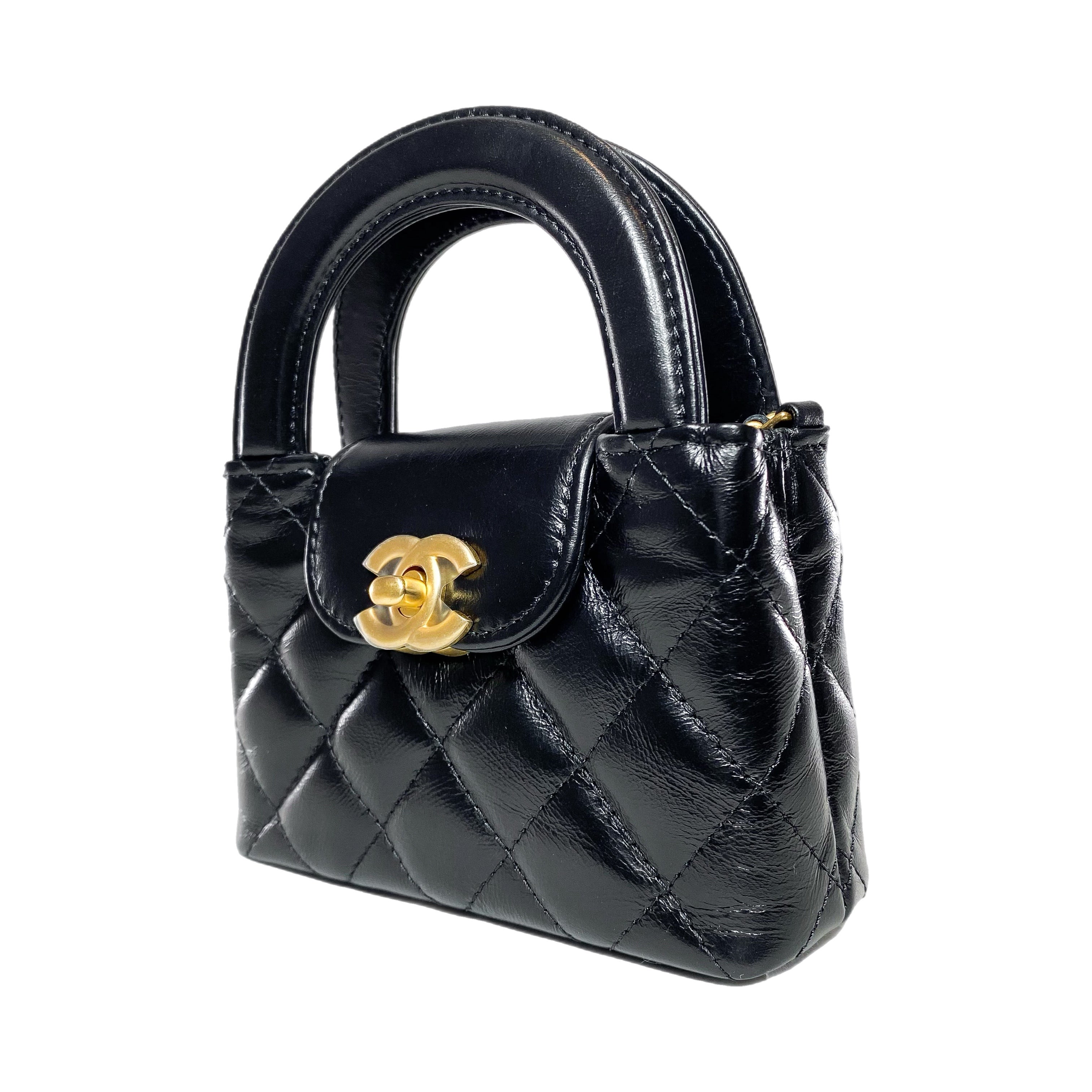 Chanel Black Mini Nano Kelly Top Handle