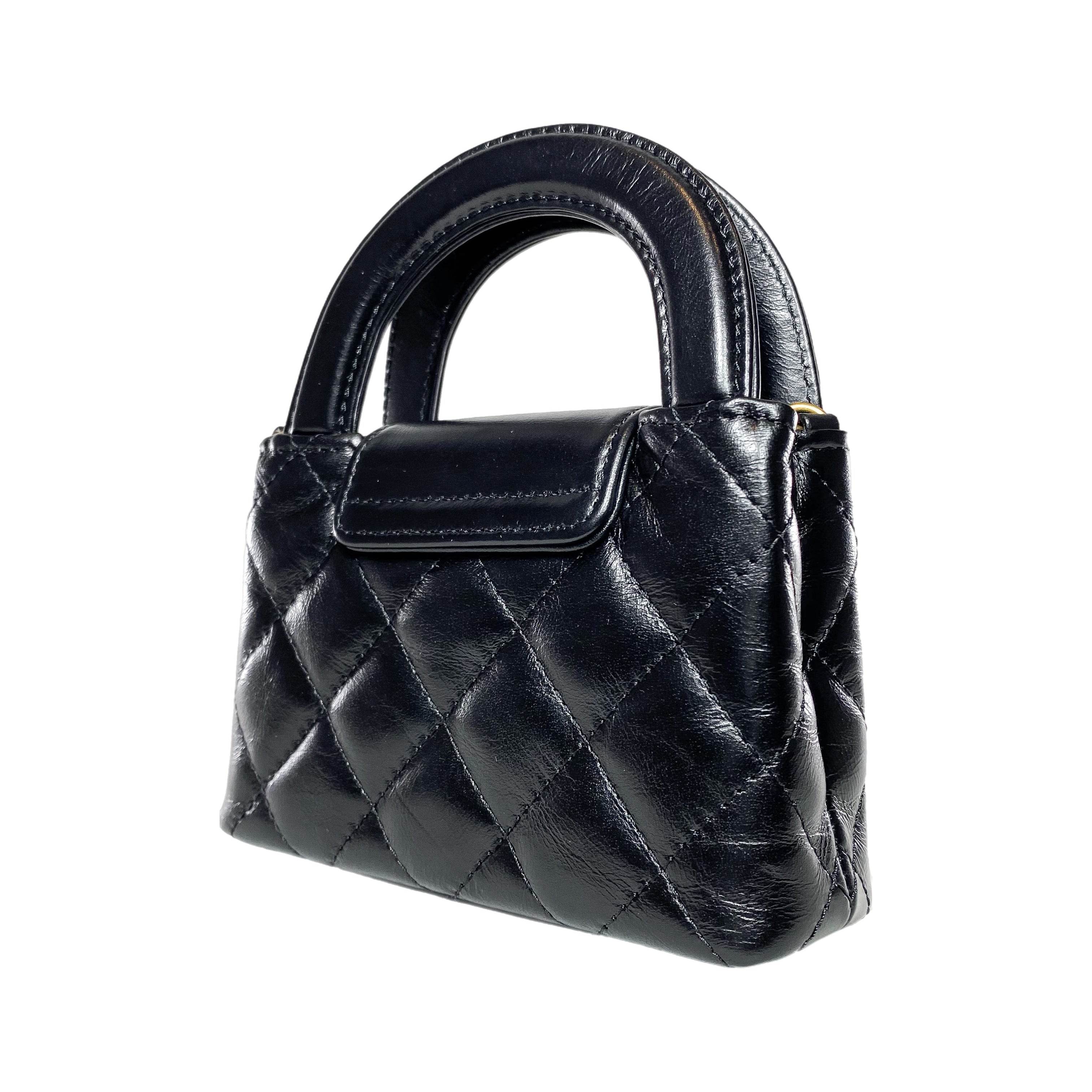 Chanel Black Mini Nano Kelly Top Handle