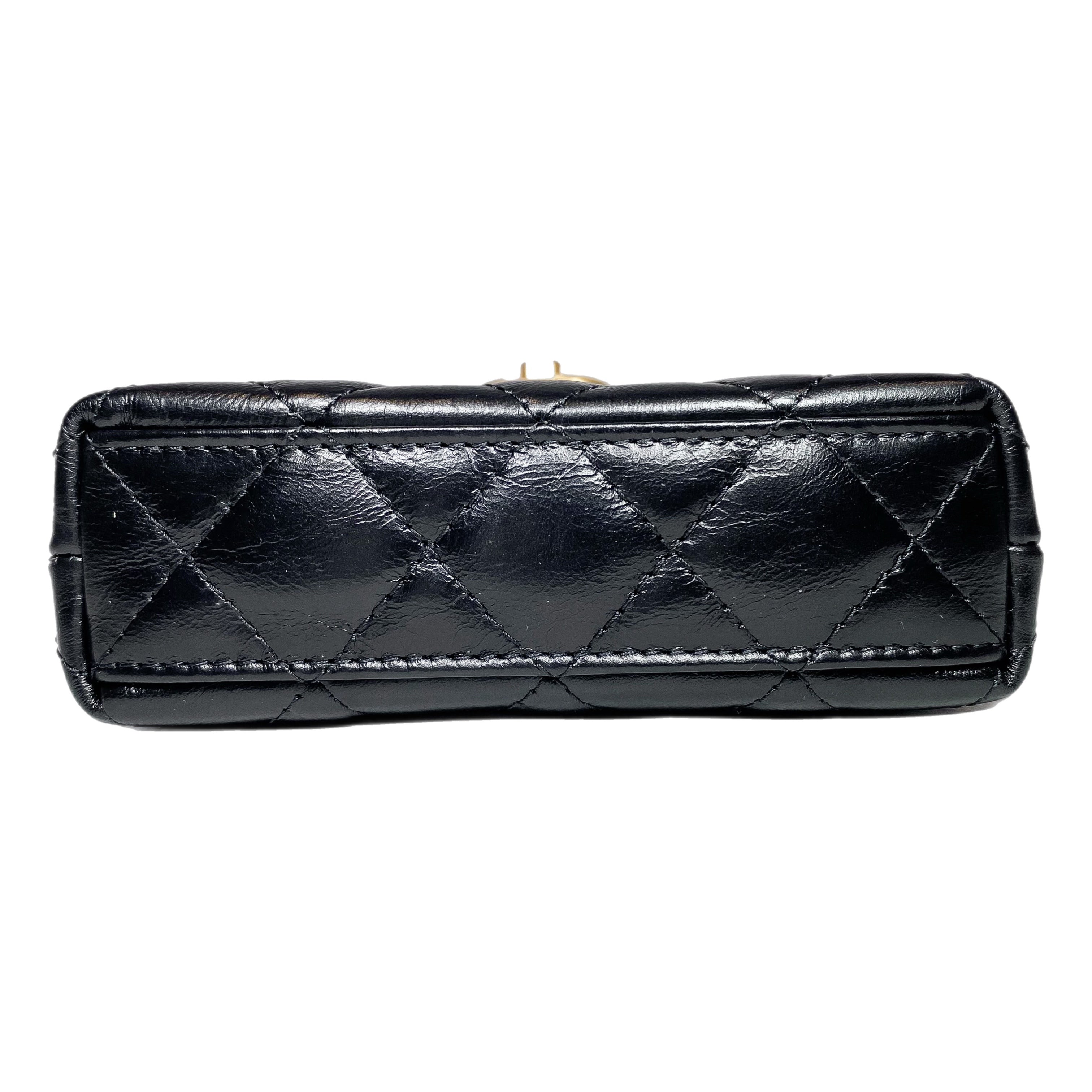 Chanel Black Mini Nano Kelly Top Handle