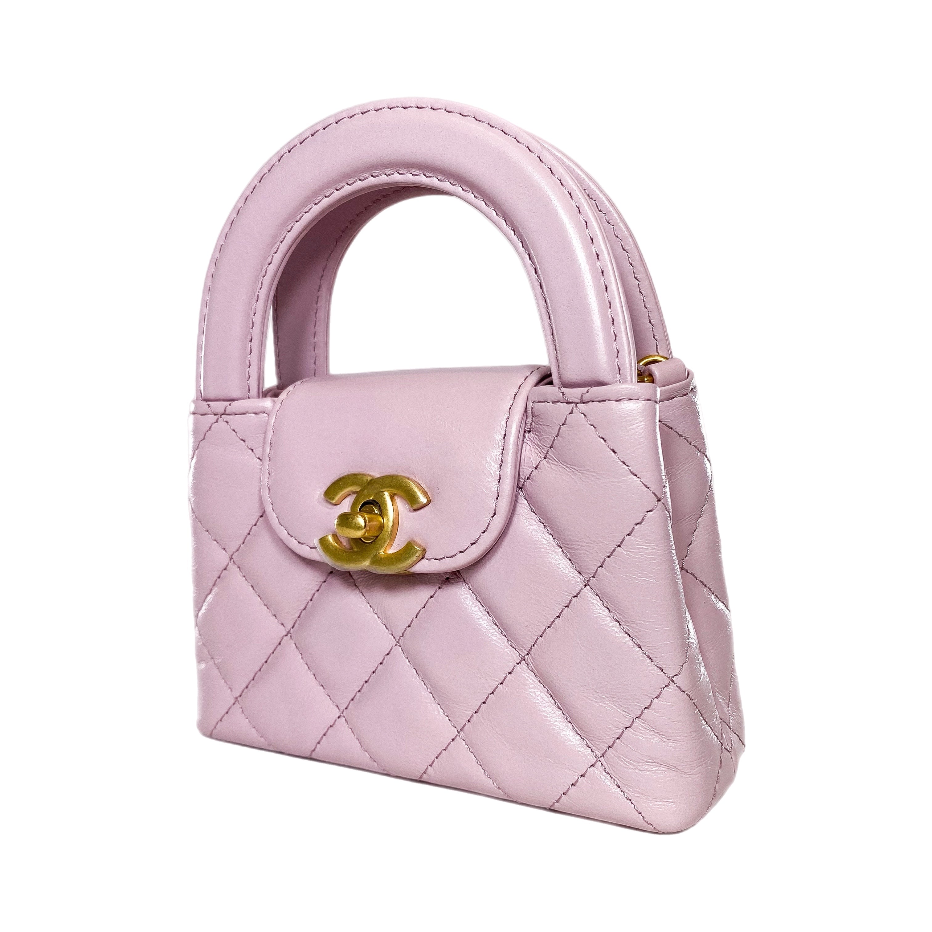 Chanel Lilac Mini Nano Kelly Top Handle