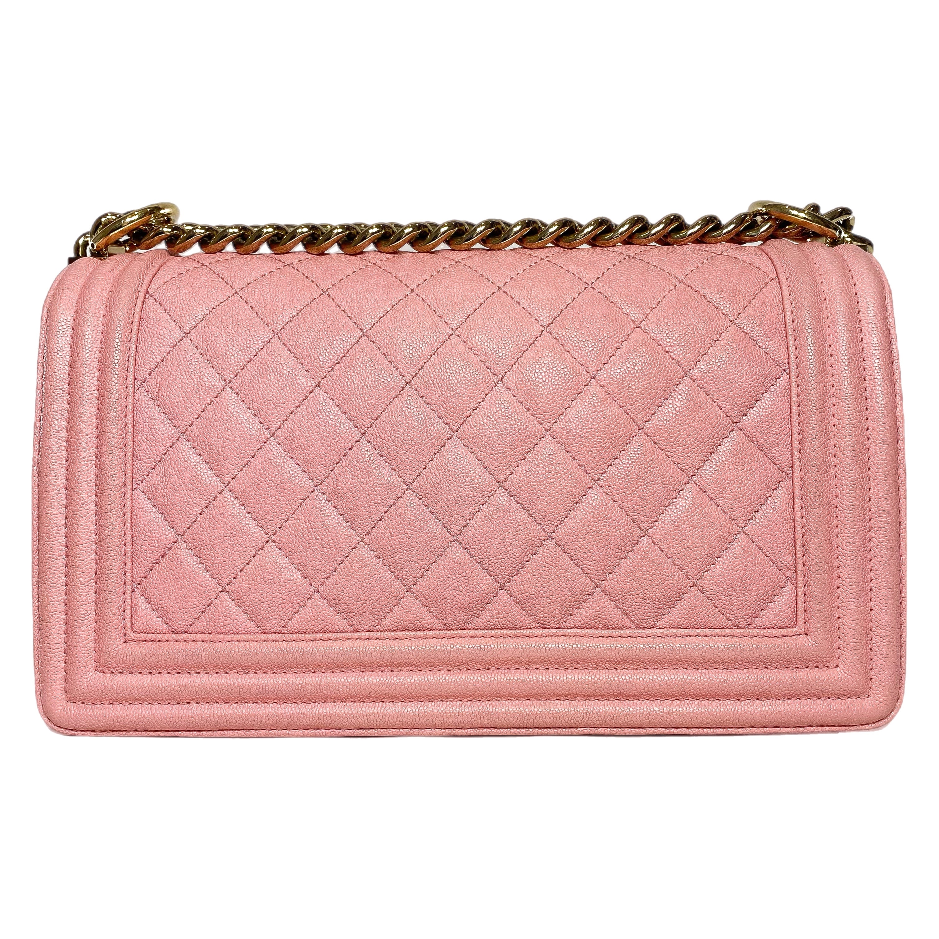 Chanel Pink Old Medium Boy Bag