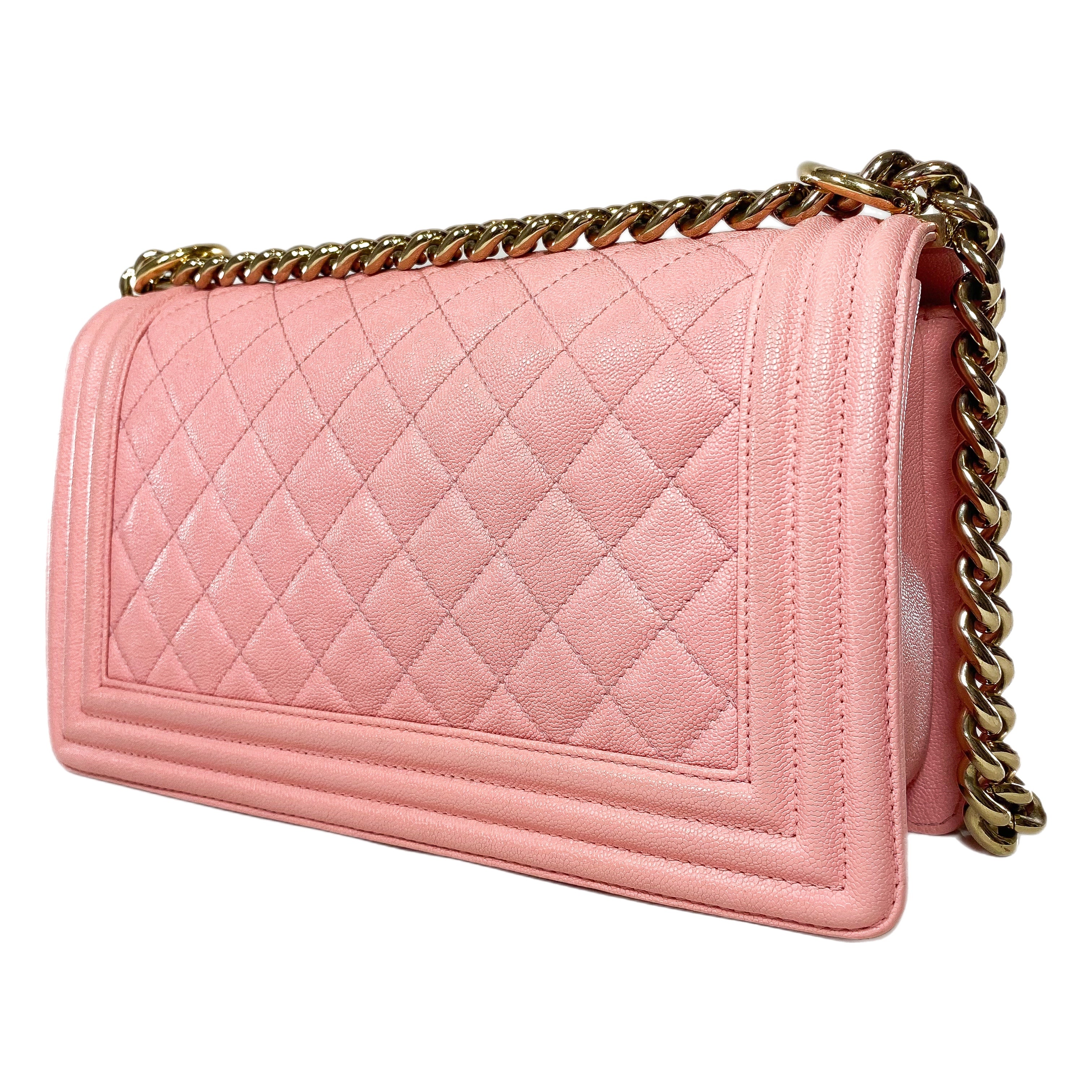 Chanel Pink Old Medium Boy Bag