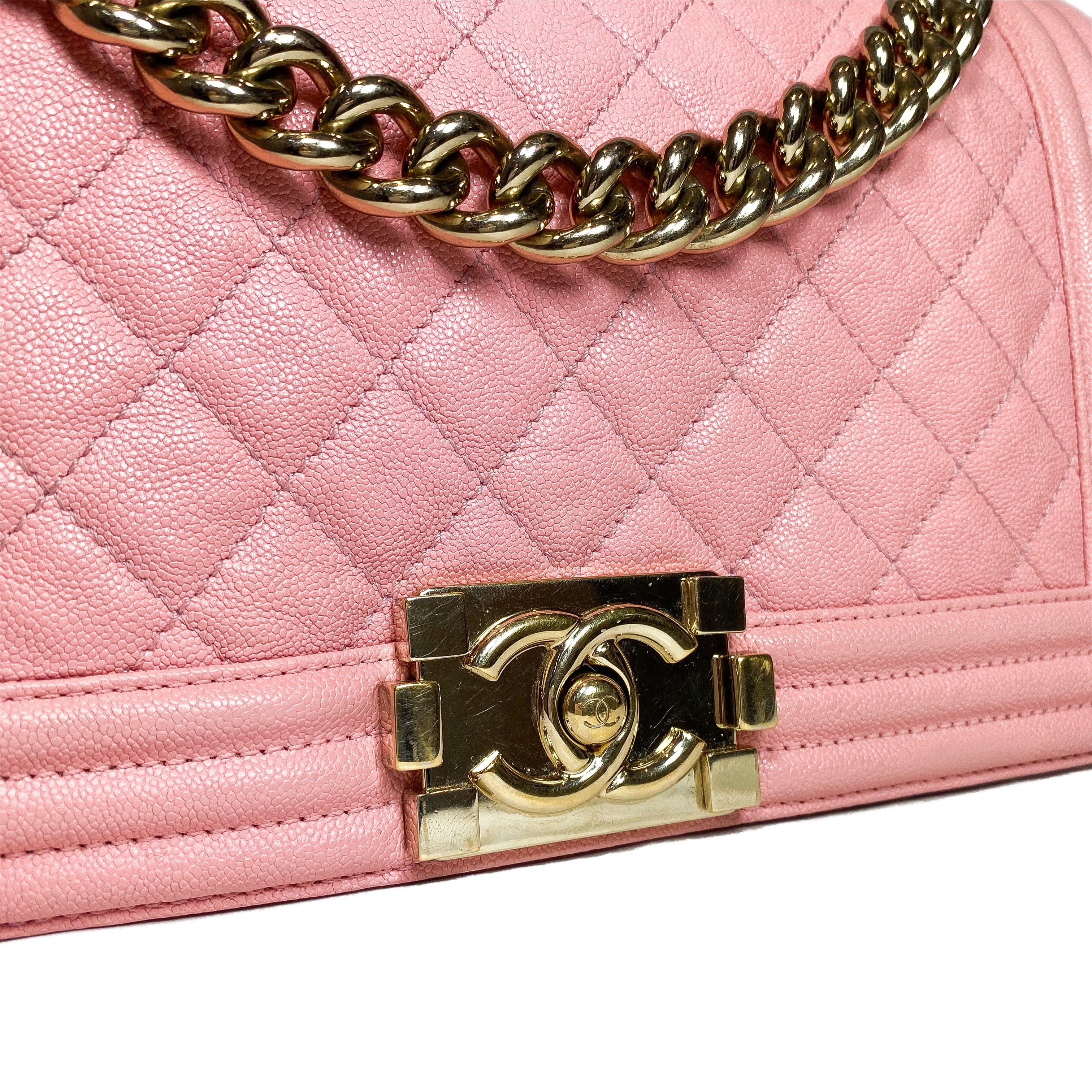 Chanel Pink Old Medium Boy Bag