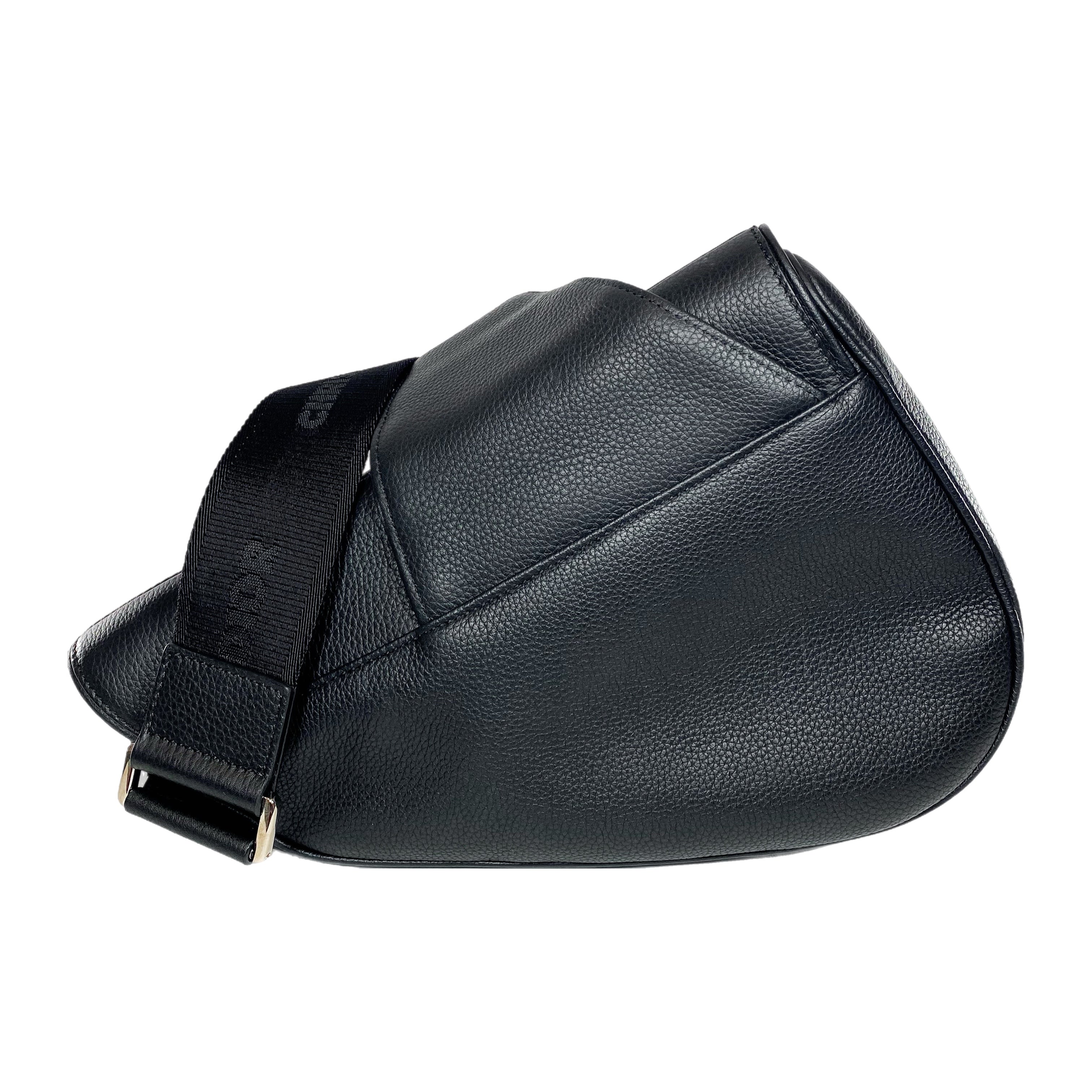 Dior Men Floral Black Matte Saddle Bag