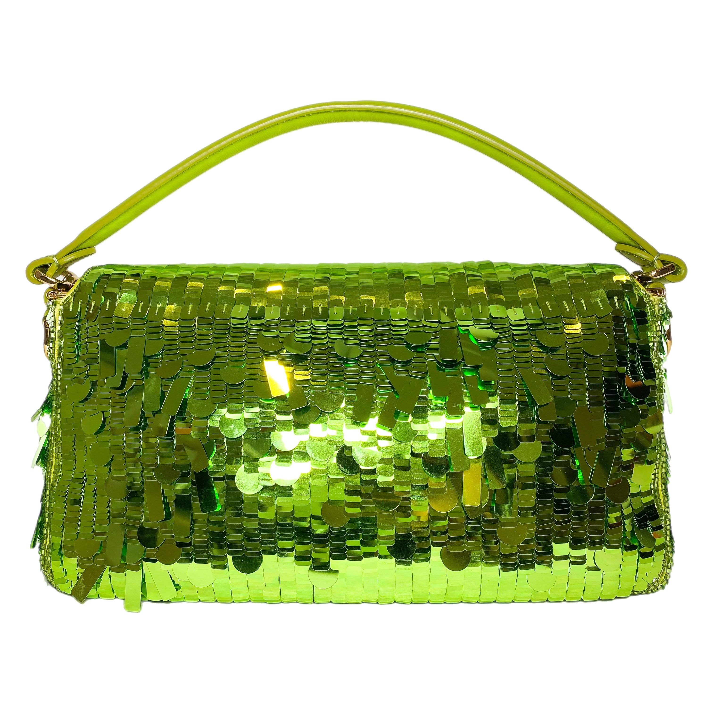 Fendi Wasabi Sex and the City Sequin Baguette