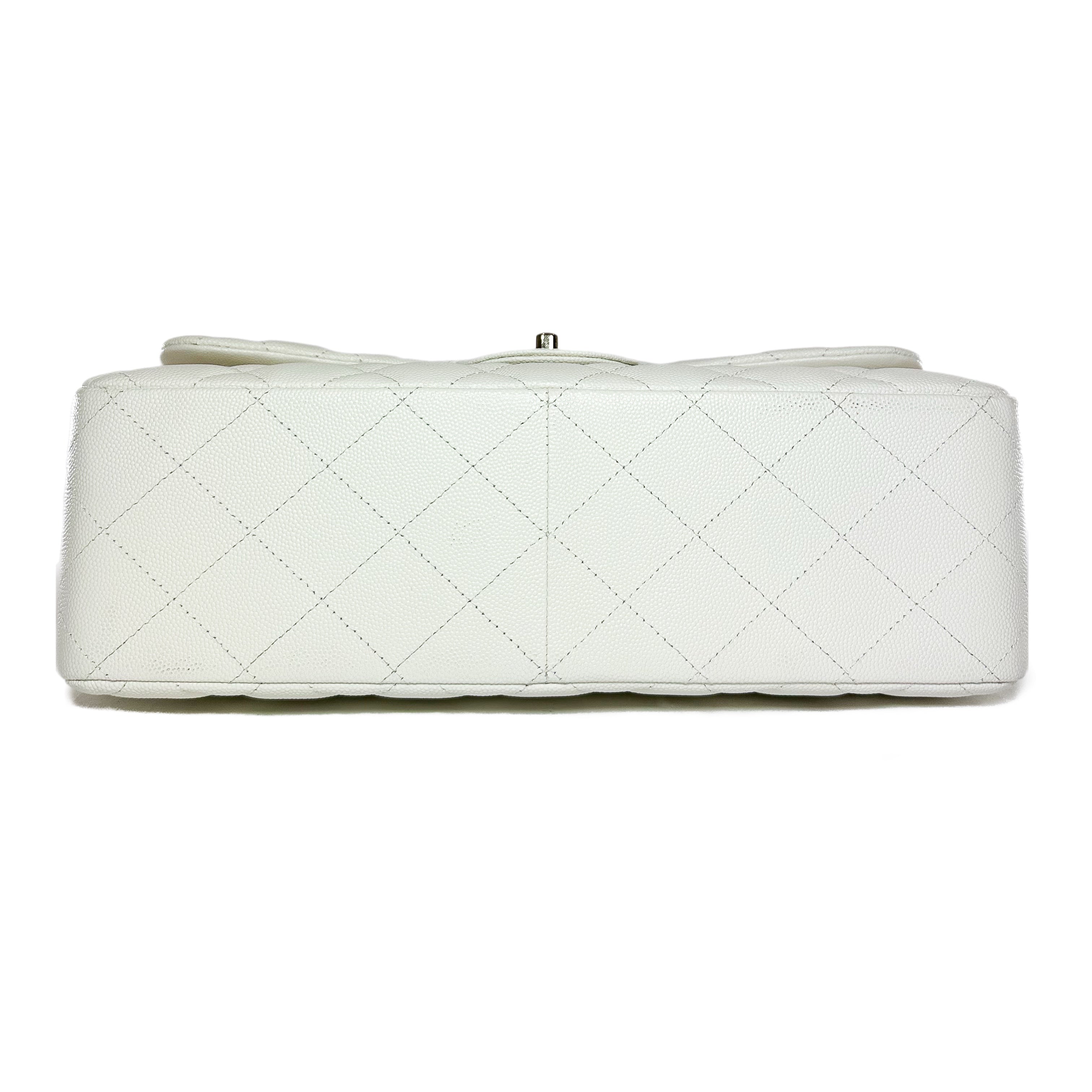 Chanel White Jumbo Double Flap Bag