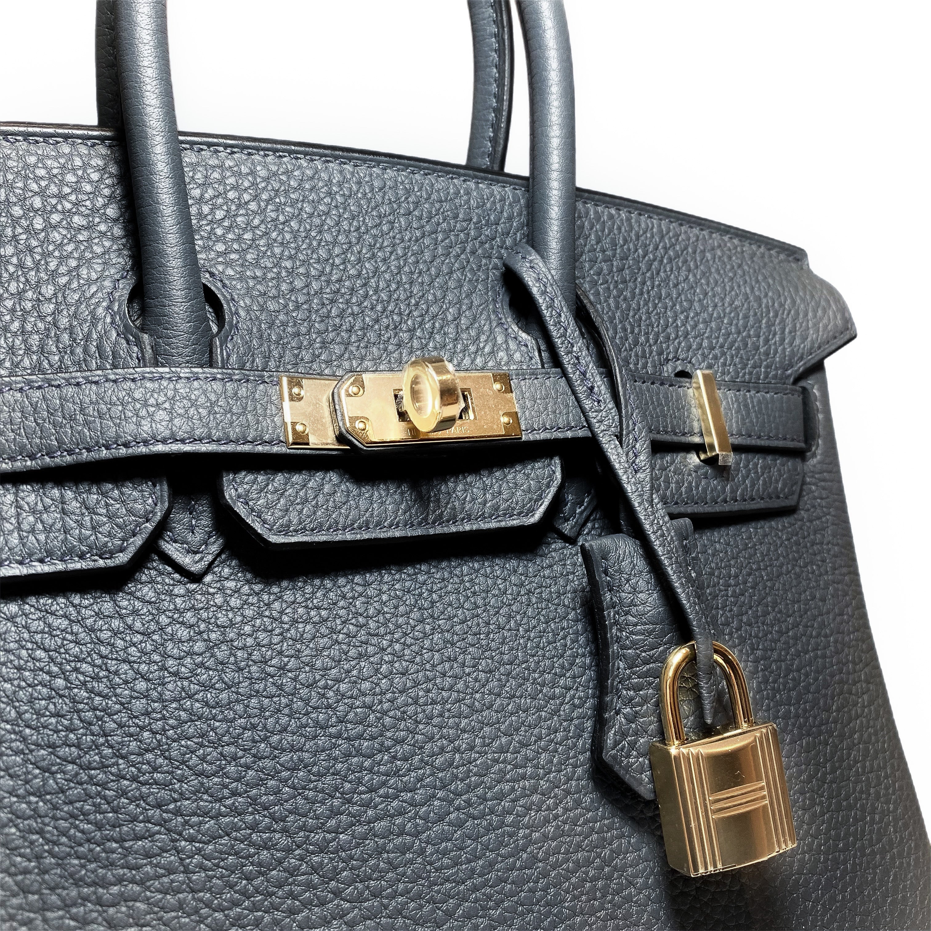 Hermes Birkin 25 Gris Misty Togo Permabrass Hardware