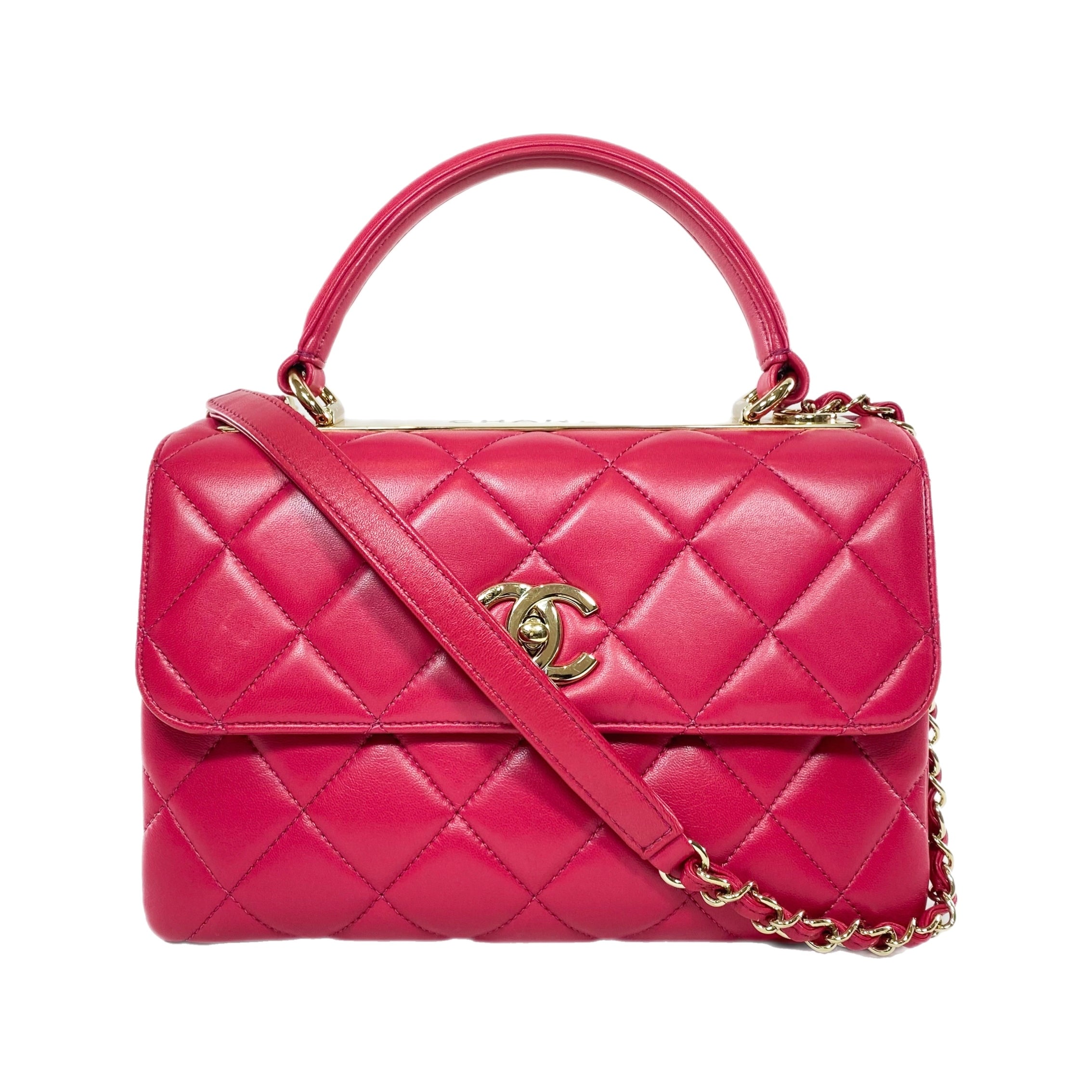 Chanel Medium Dark Pink Trendy Bag