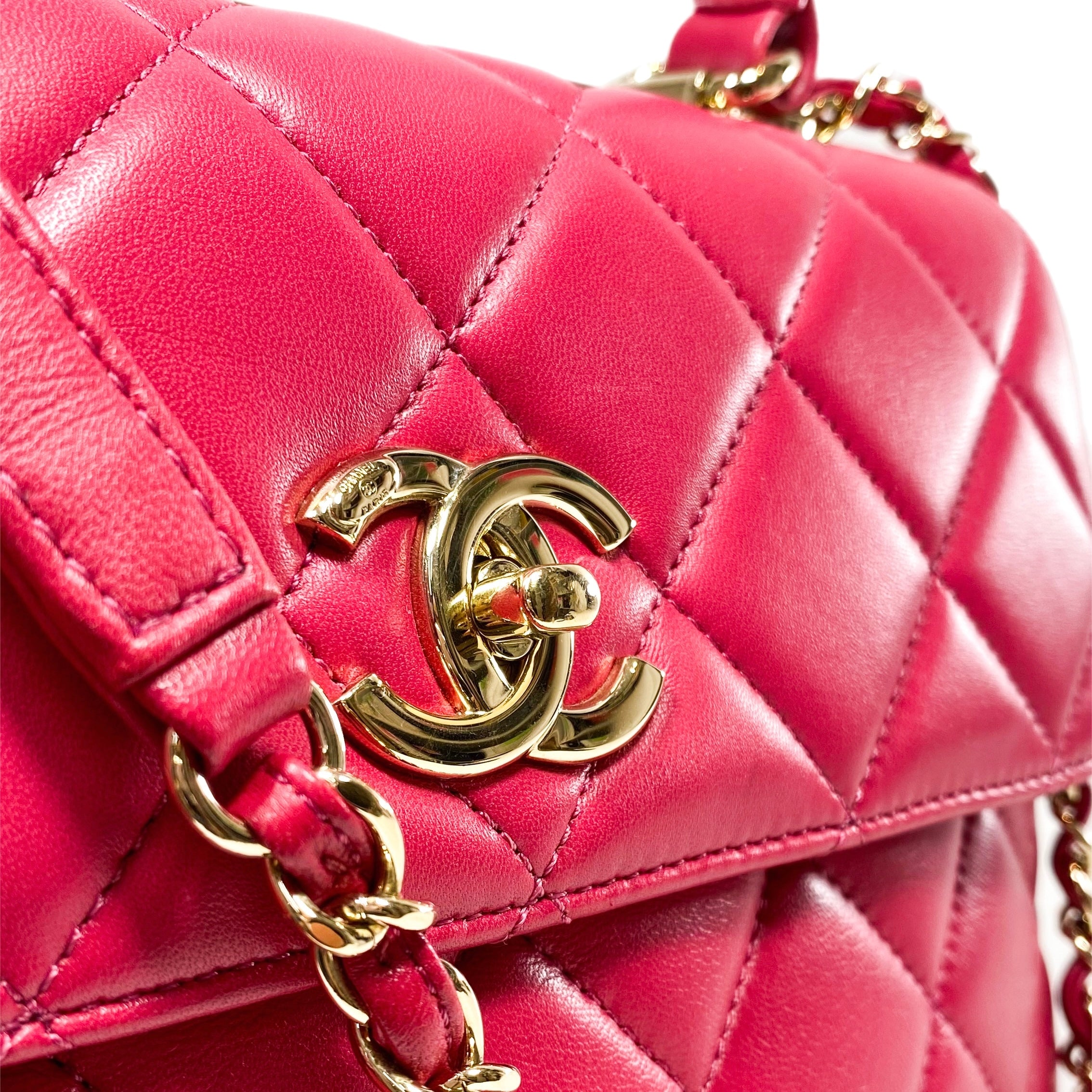 Chanel Medium Dark Pink Trendy Bag