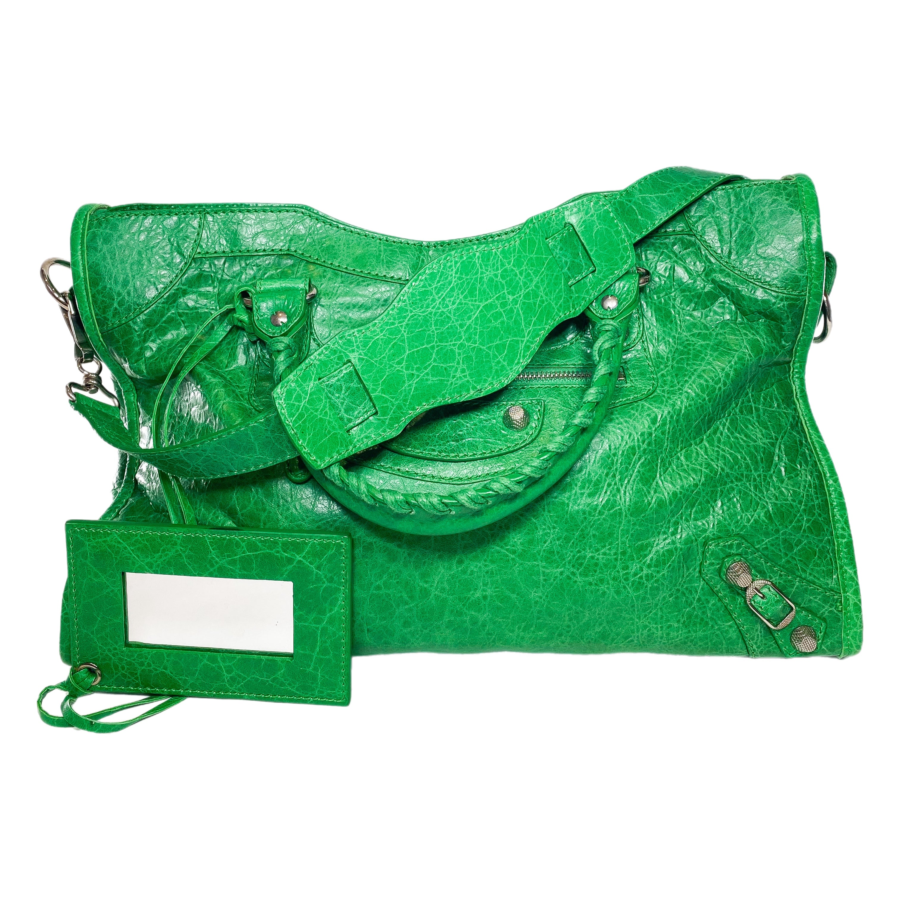 Balenciaga Vert Poker Motorcycle City Bag Consign of the Times