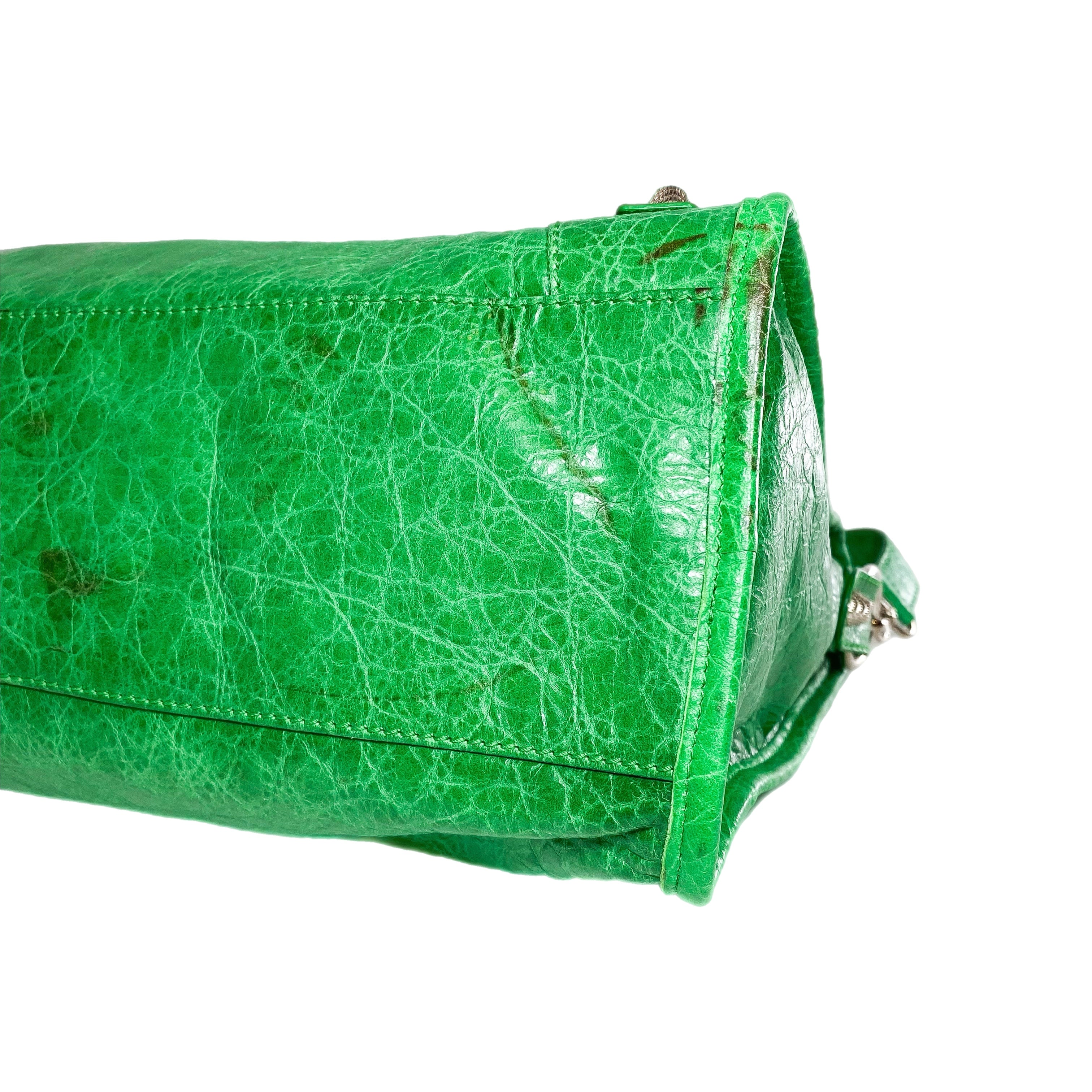 Balenciaga Vert Poker Motorcycle City Bag