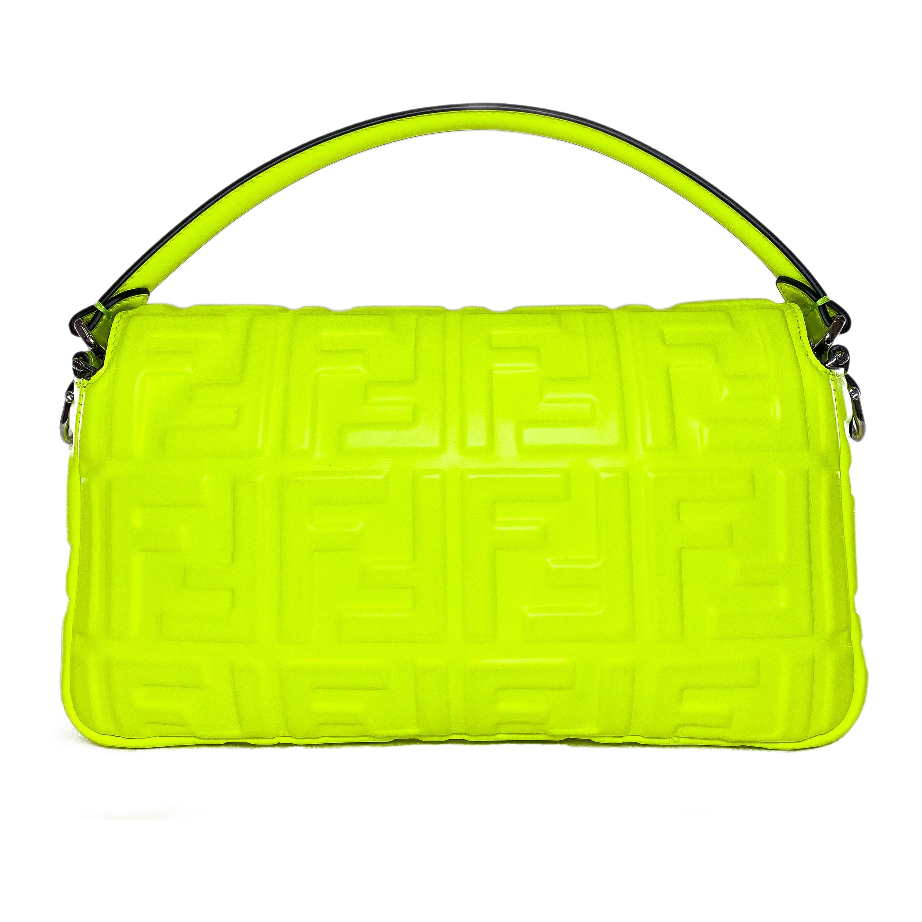 Fendi x Marc Jacobs Neon Yellow Quilted Baguette