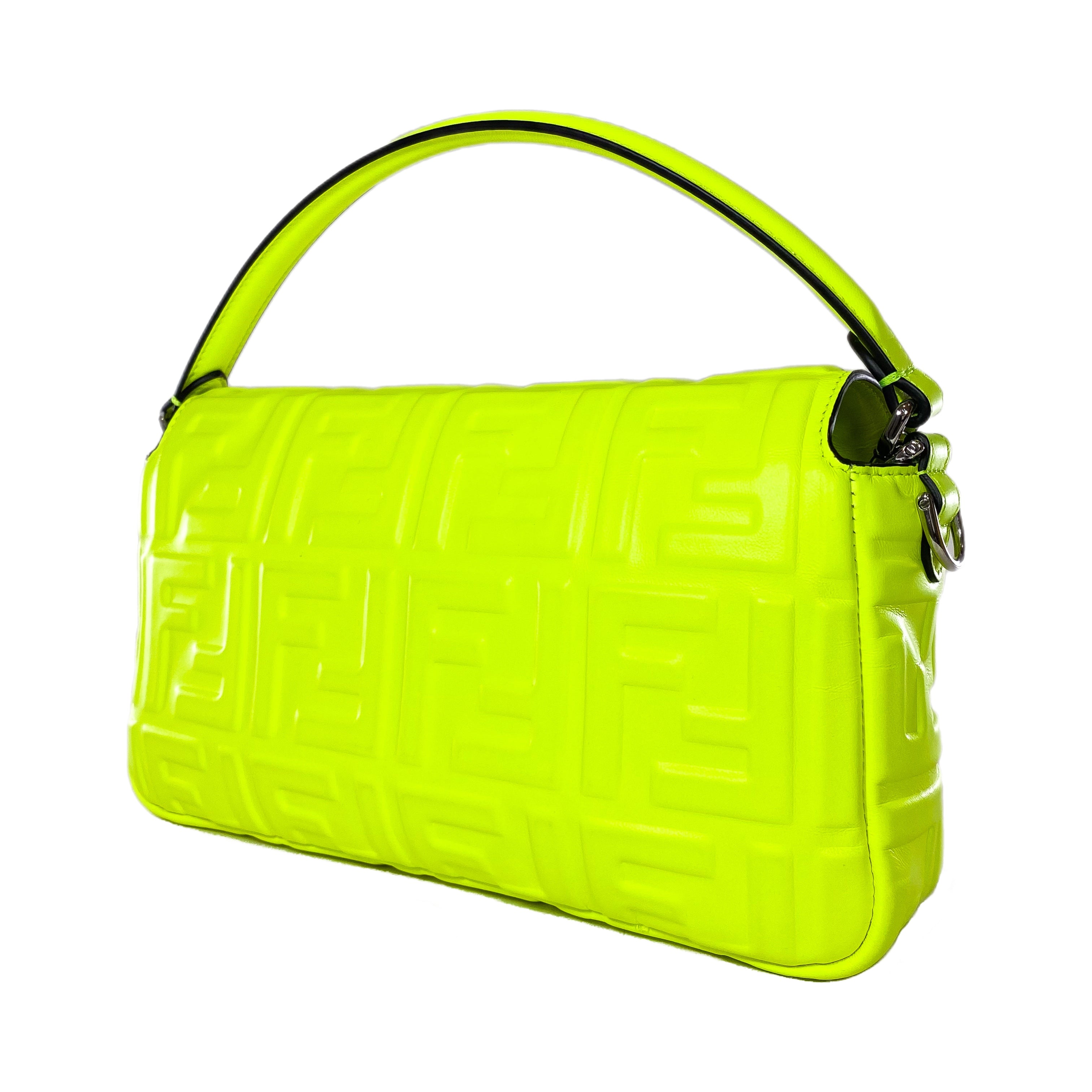 Fendi x Marc Jacobs Neon Yellow Quilted Baguette