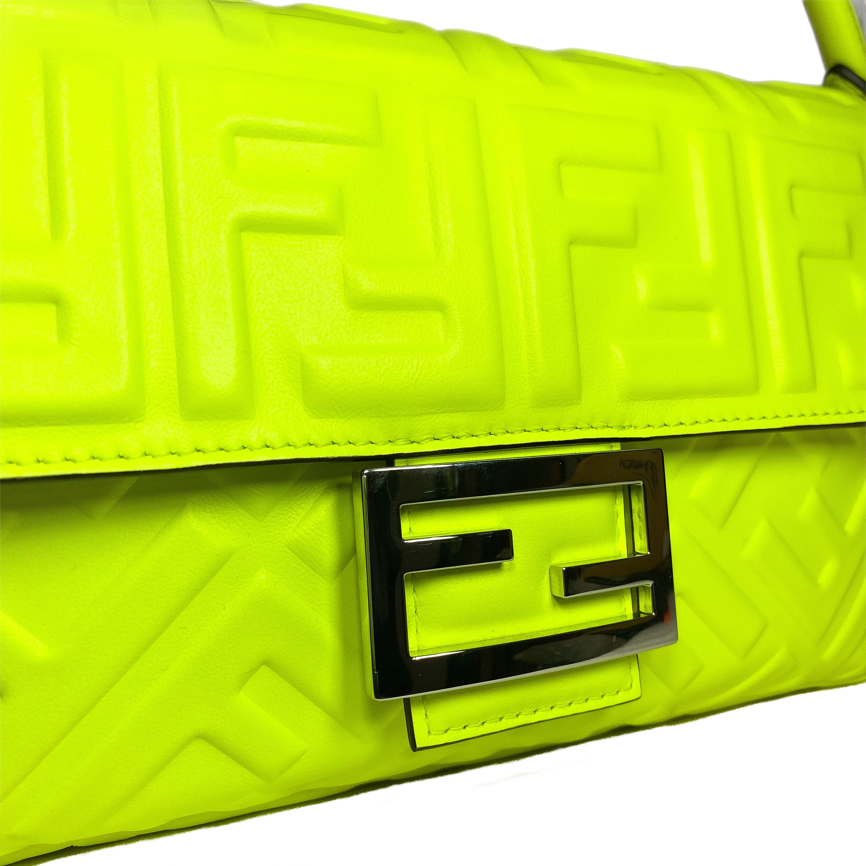 Fendi x Marc Jacobs Neon Yellow Quilted Baguette