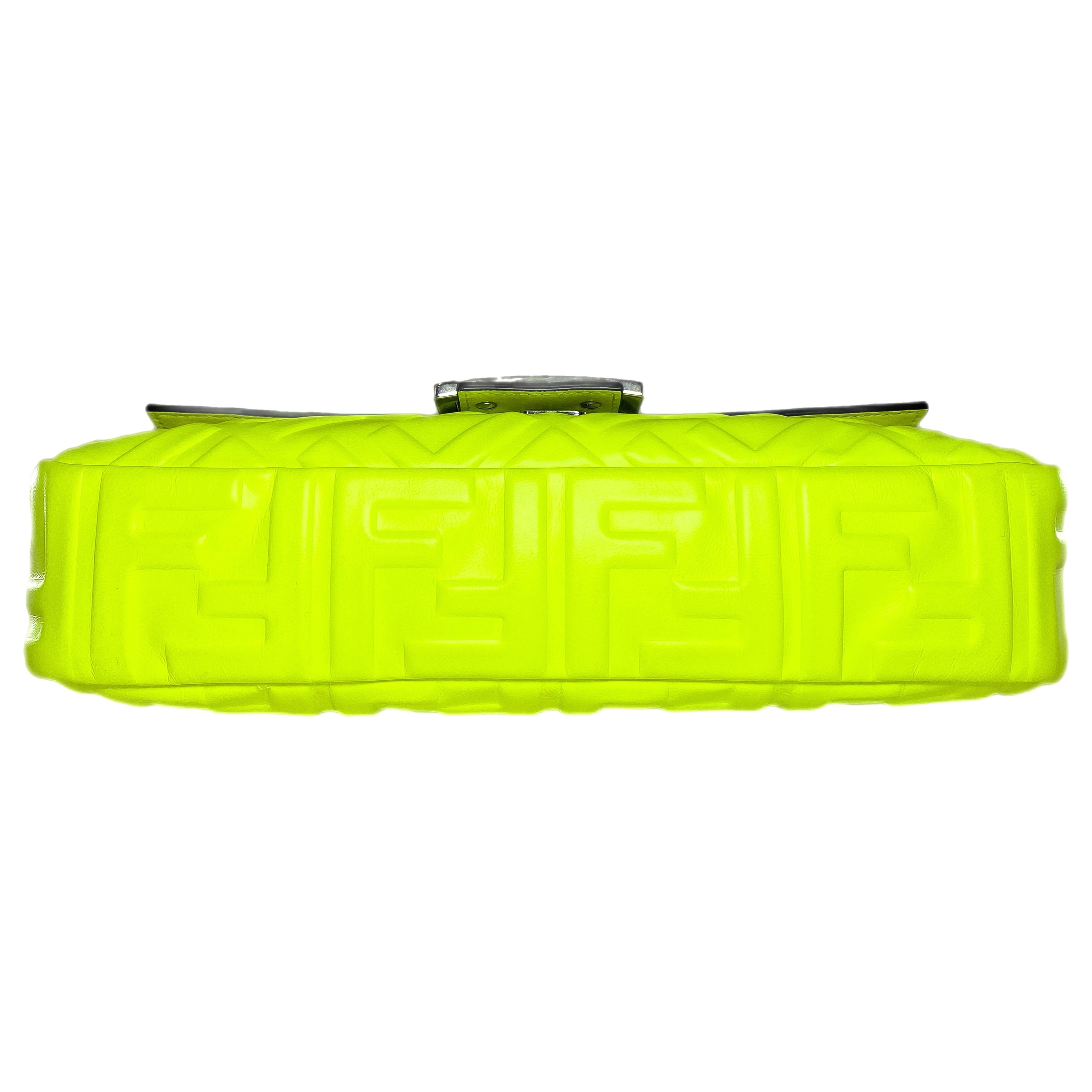 Fendi x Marc Jacobs Neon Yellow Quilted Baguette