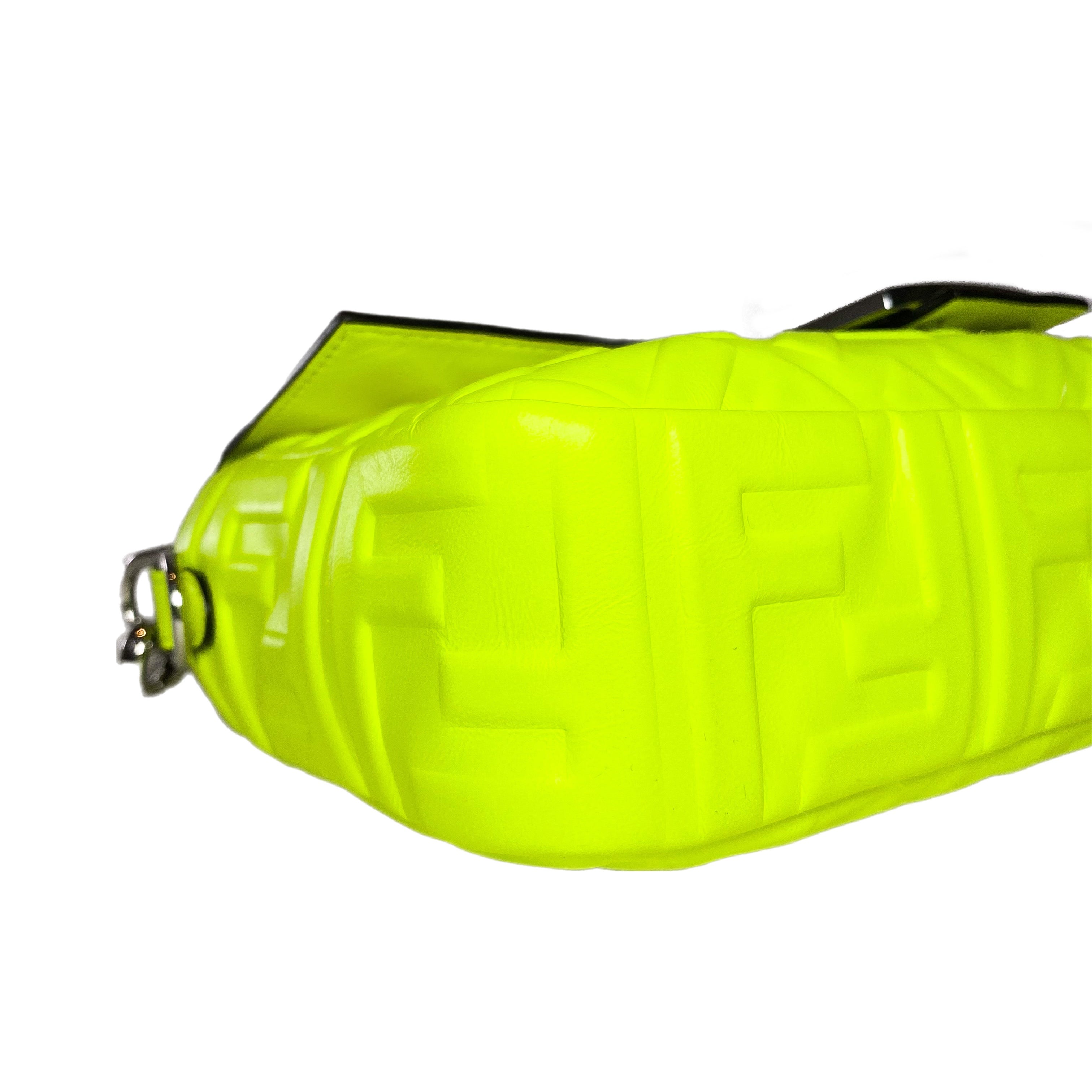 Fendi x Marc Jacobs Neon Yellow Quilted Baguette