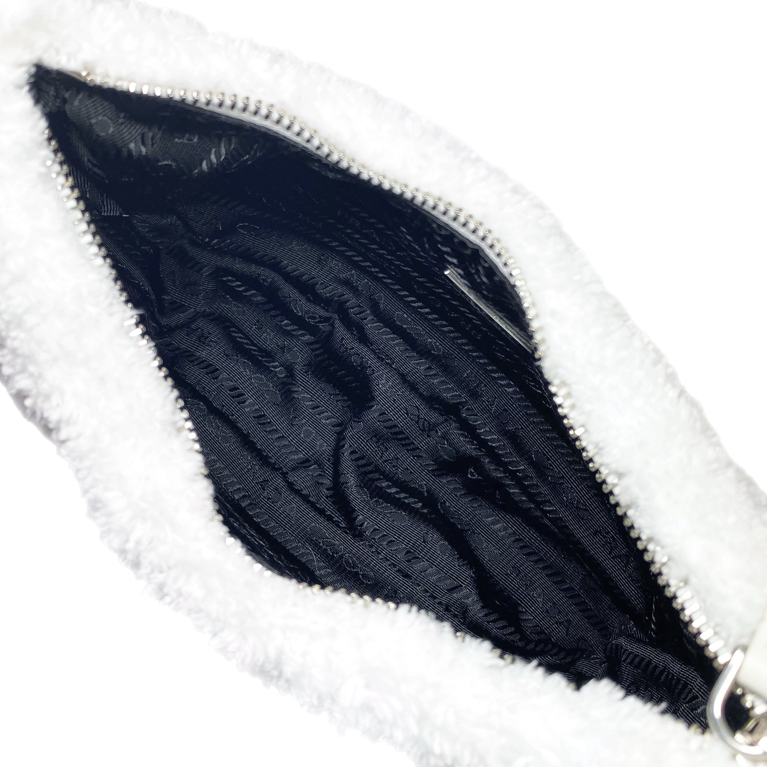 Prada White Terry Cloth Re-Edition Hobo Bag