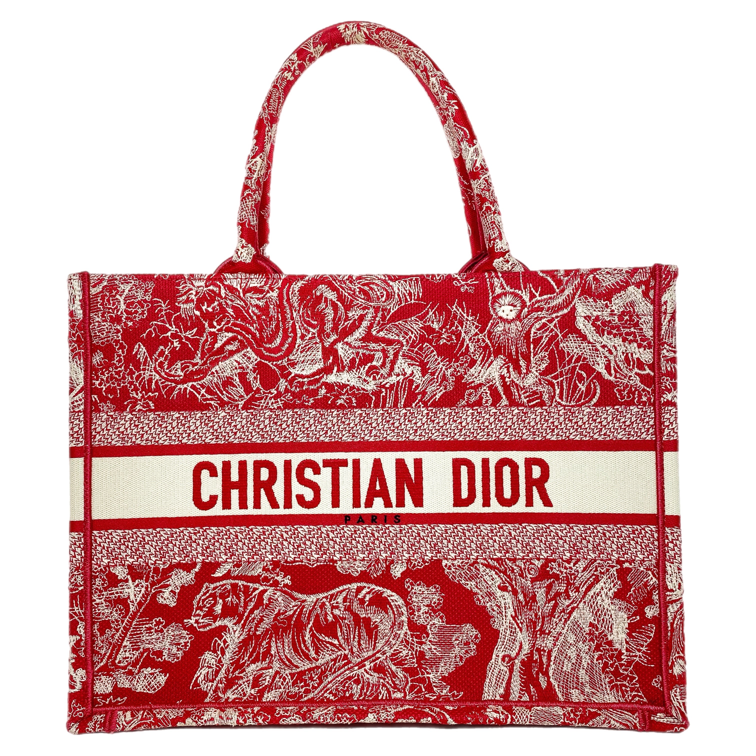 Dior book tote red best sale