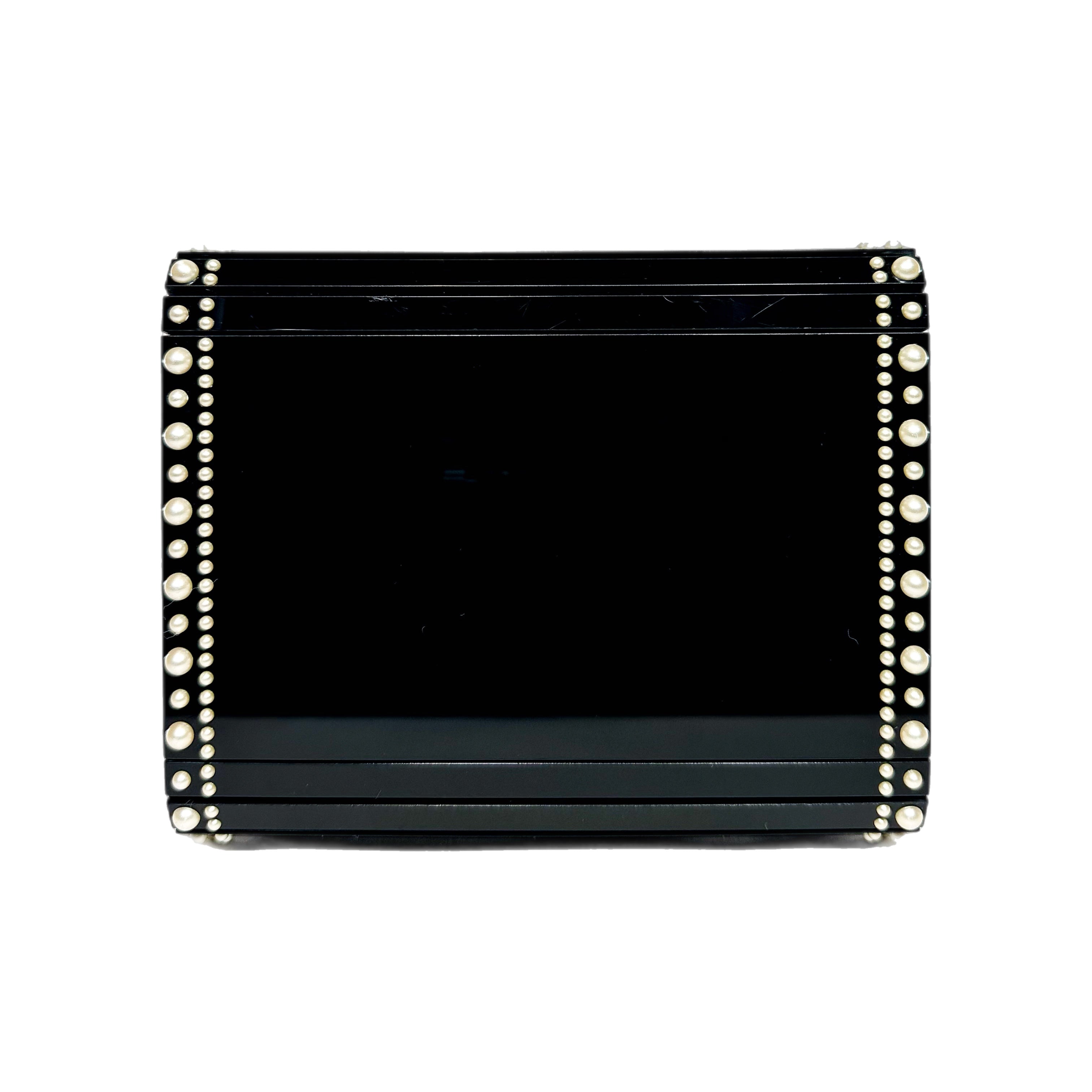 Jimmy Choo Black Pearl Candy Clutch