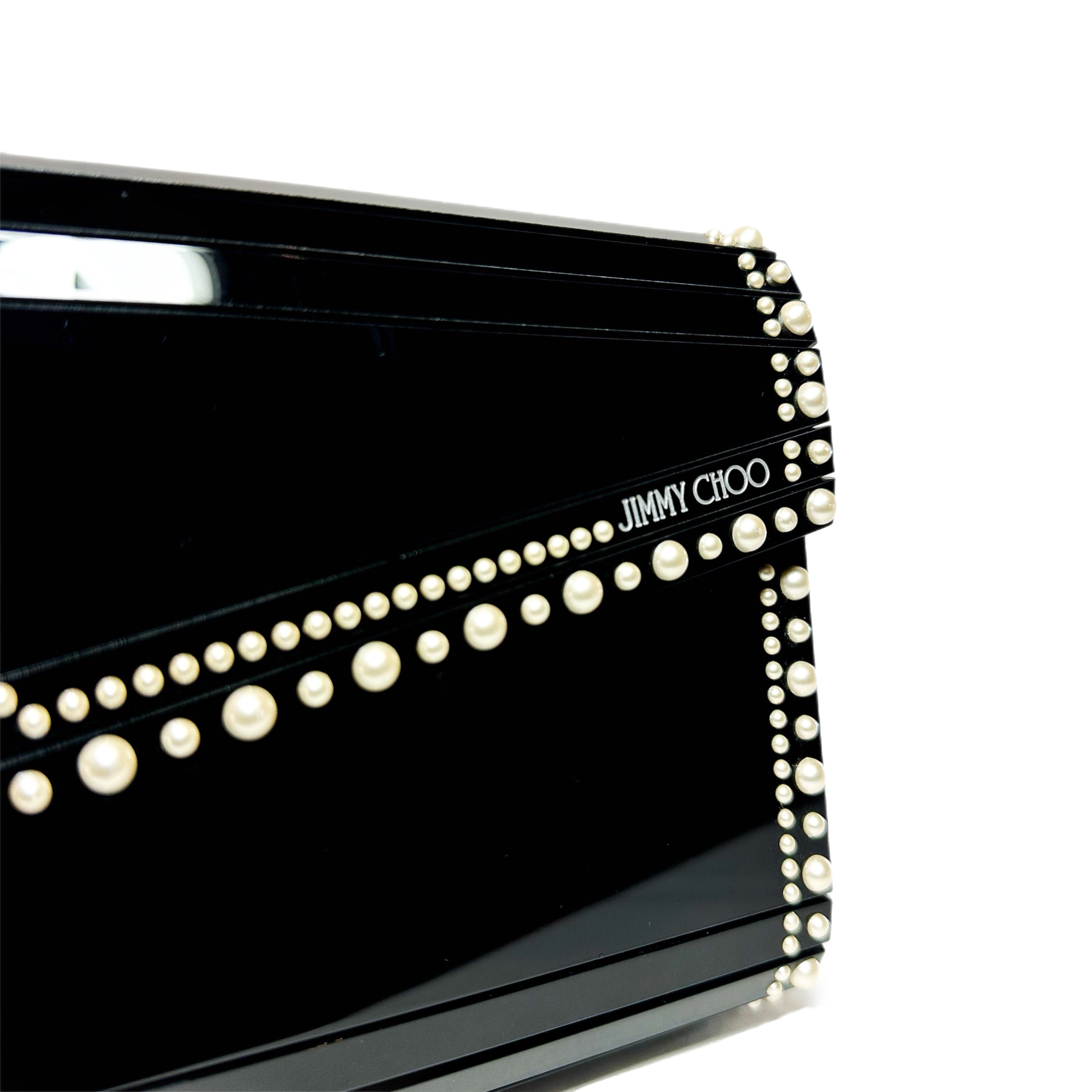 Jimmy Choo Black Pearl Candy Clutch