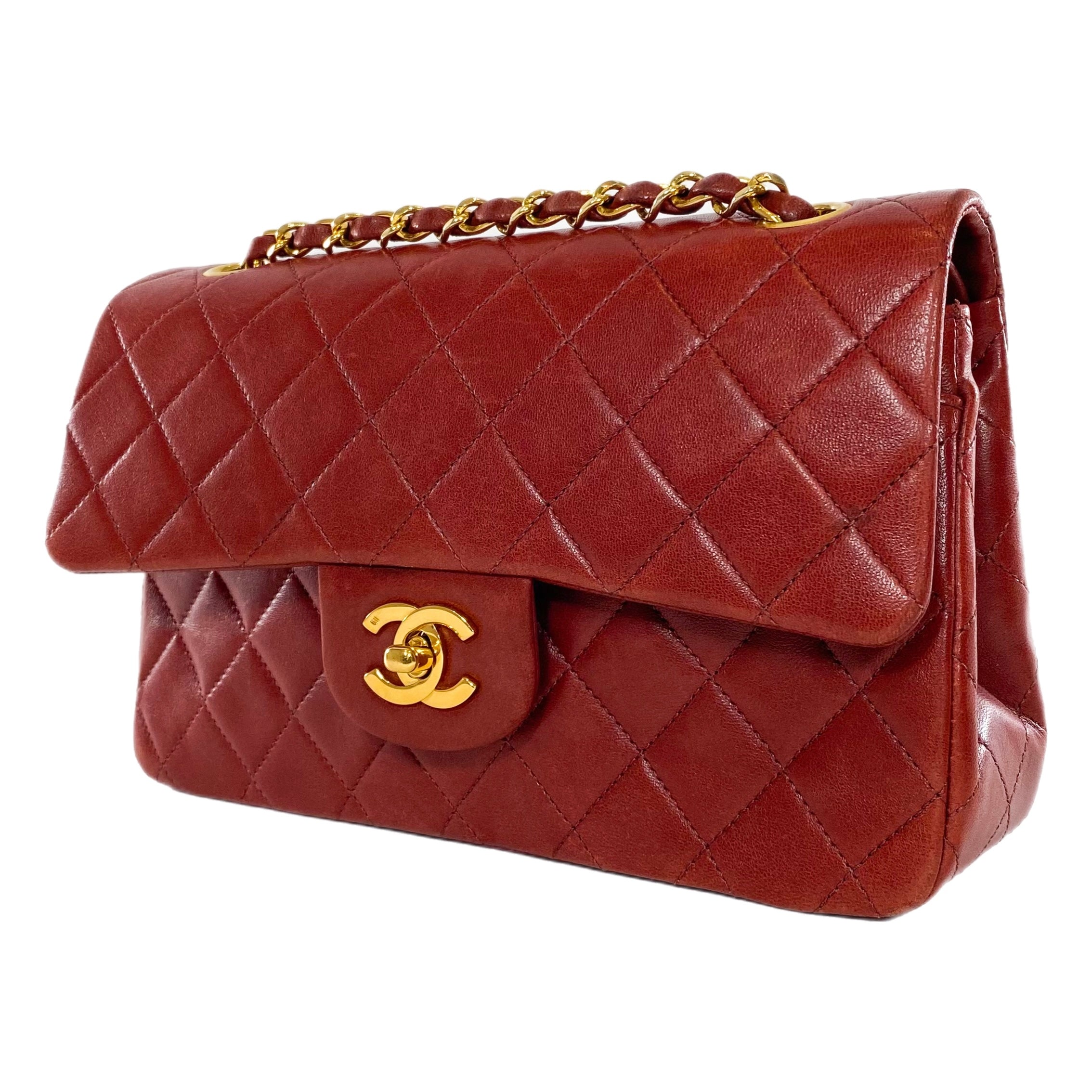 Chanel Red Small Double Flap Bag