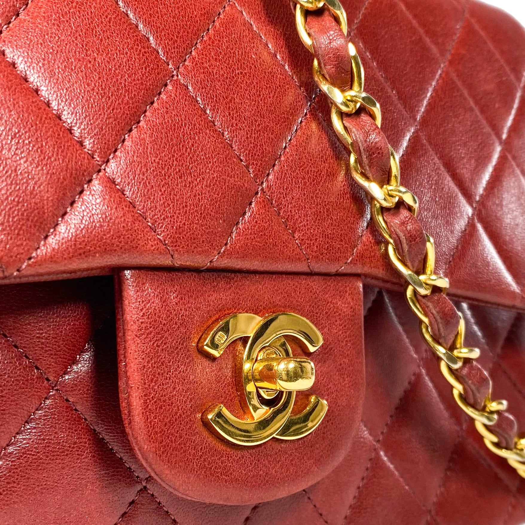 Chanel Red Small Double Flap Bag