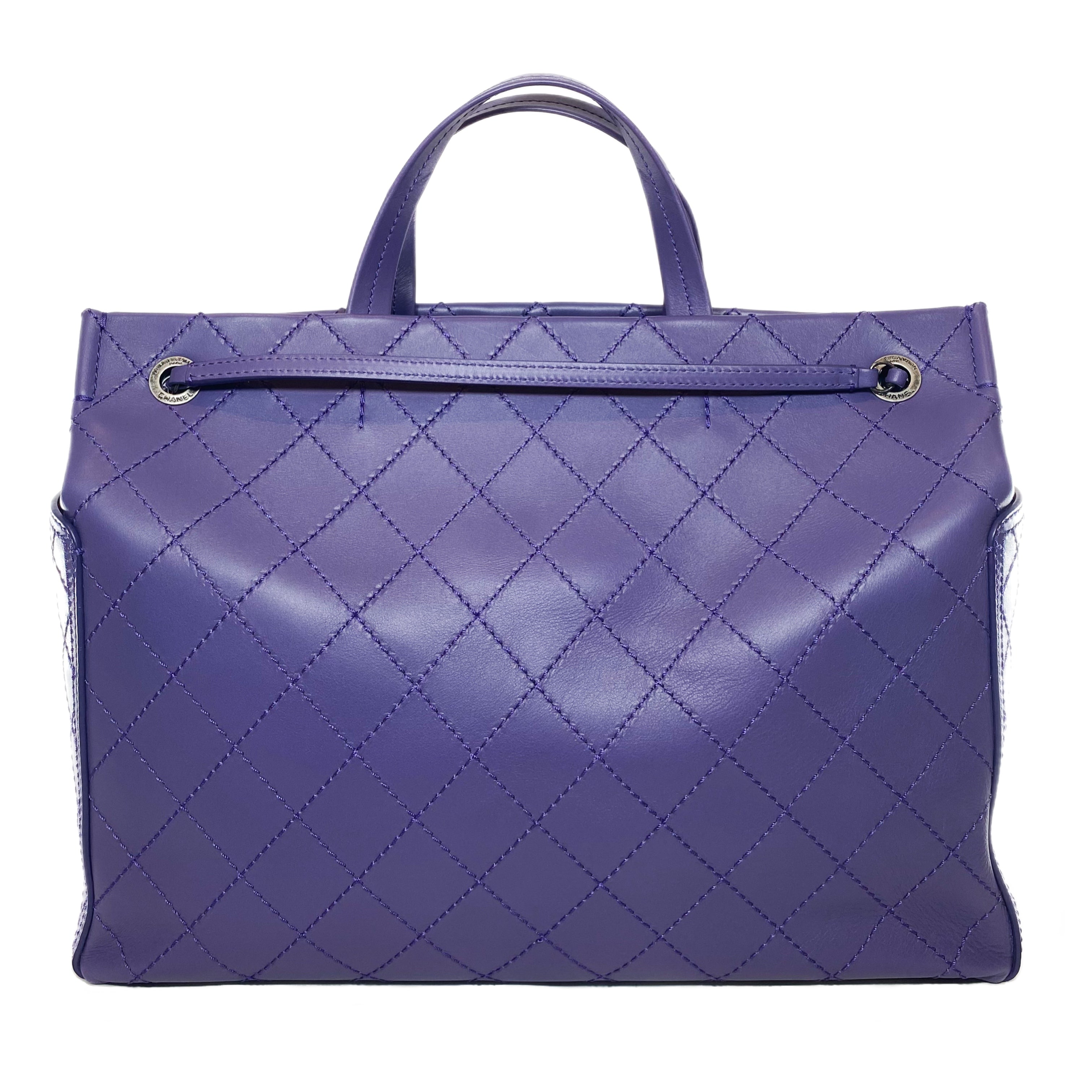 Chanel Purple CC Pocket Tote