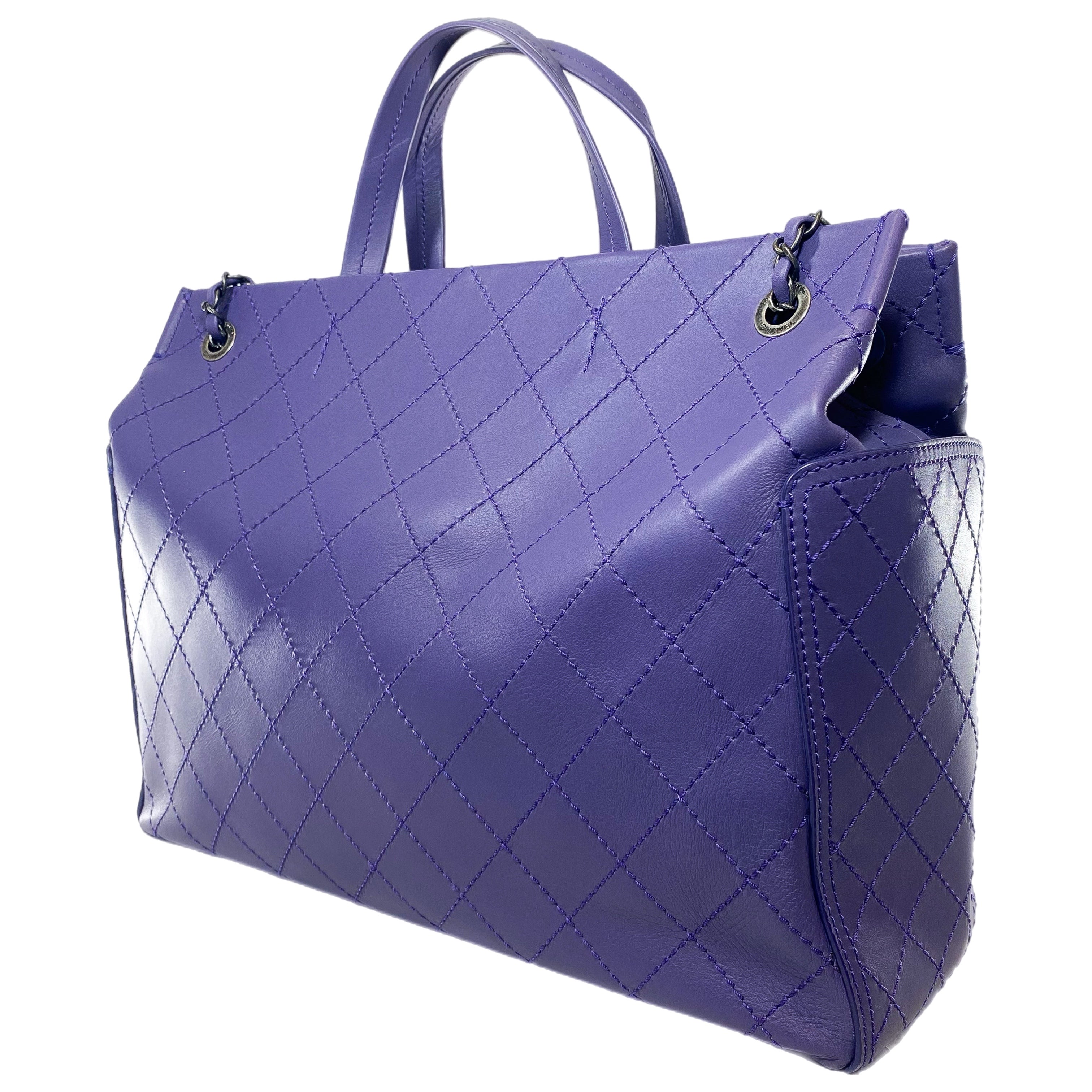 Chanel Purple CC Pocket Tote