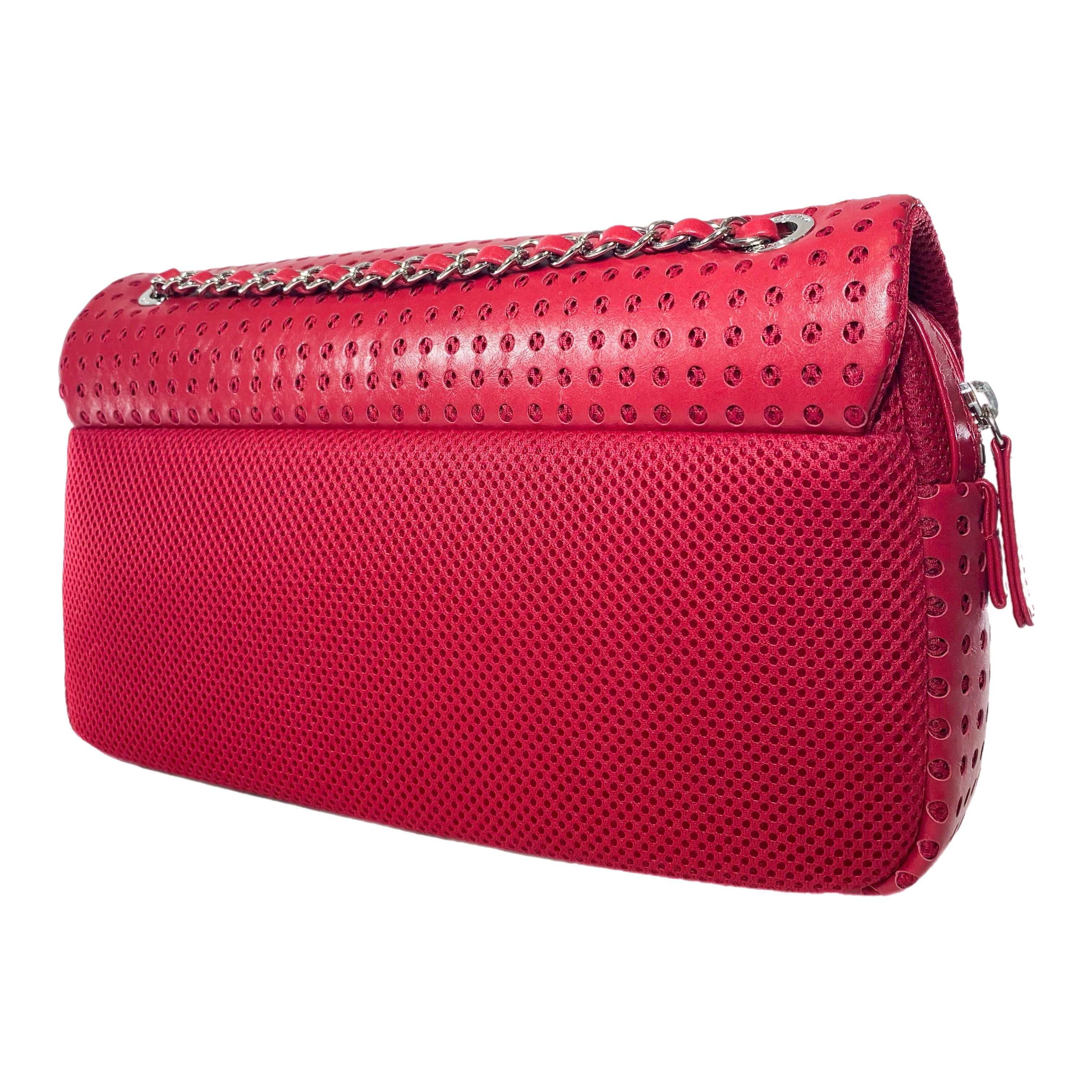 Chanel Raspberry Perforated Easy Flap Bag