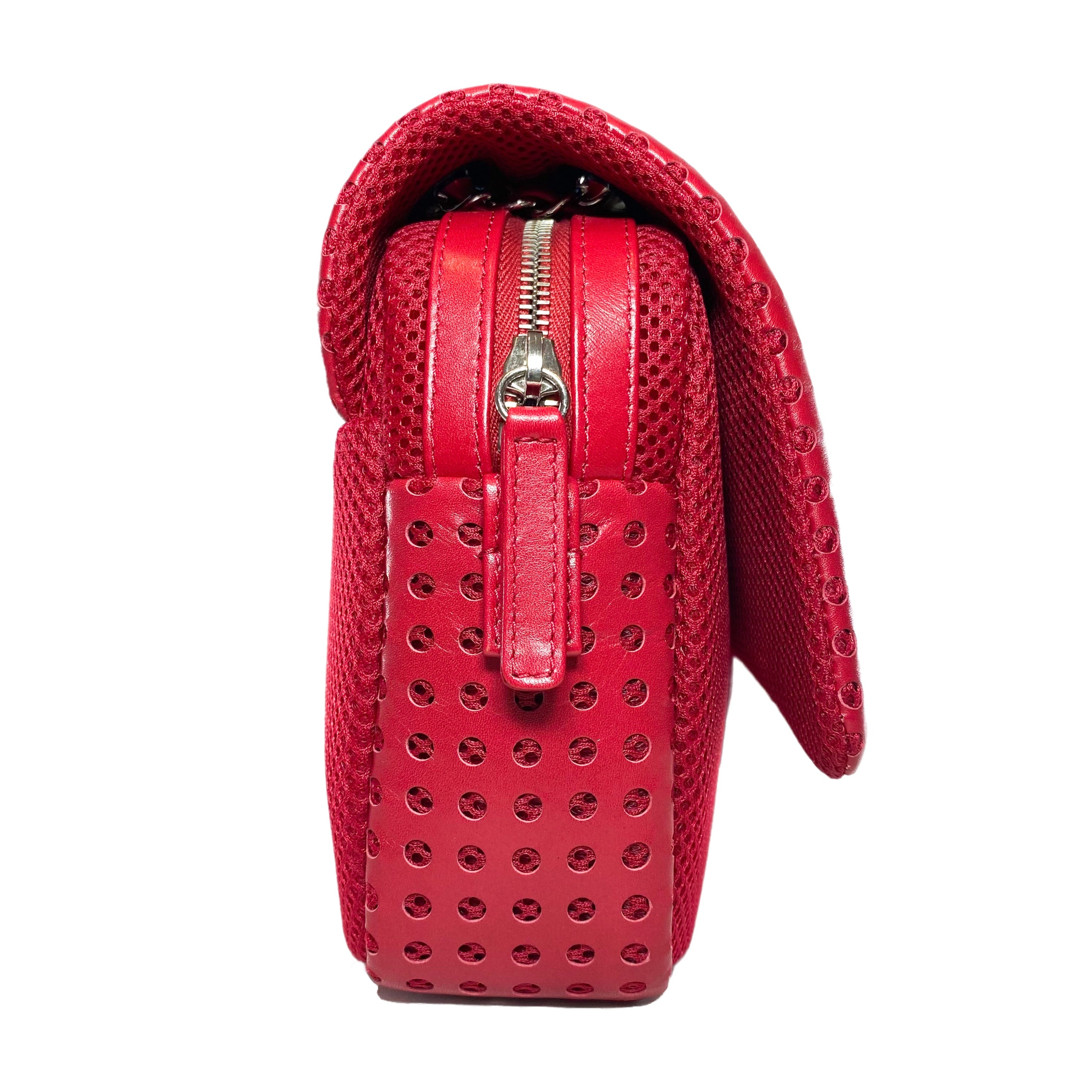 Chanel Raspberry Perforated Easy Flap Bag