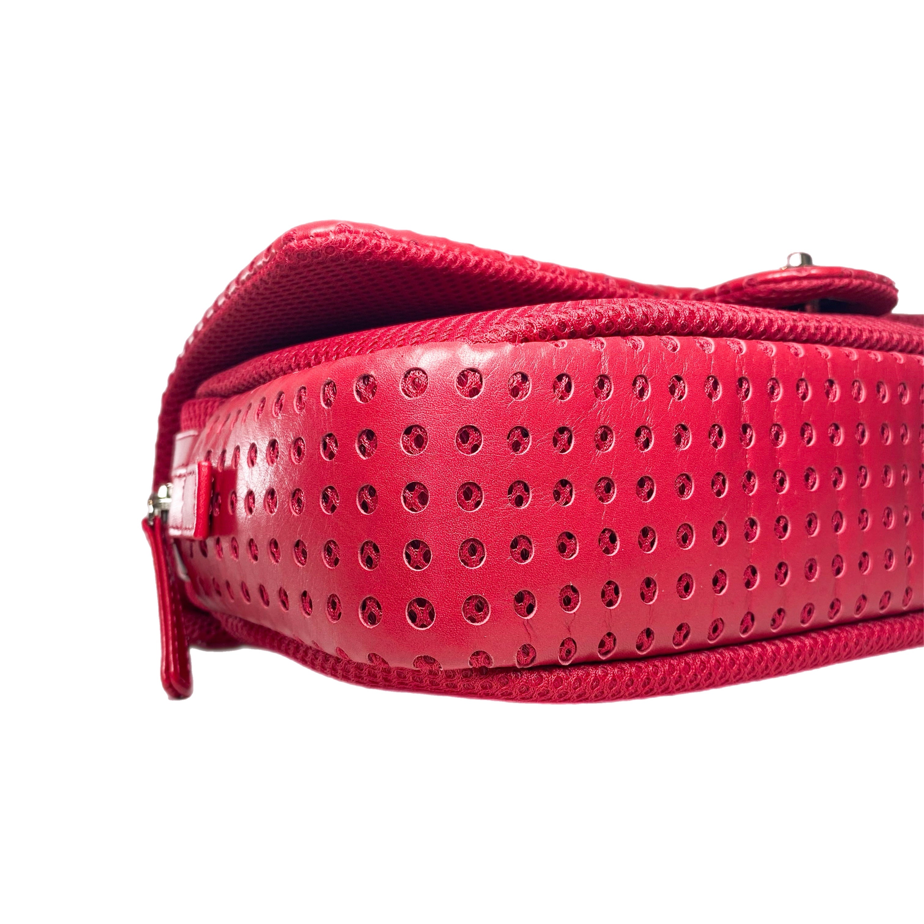 Chanel Raspberry Perforated Easy Flap Bag