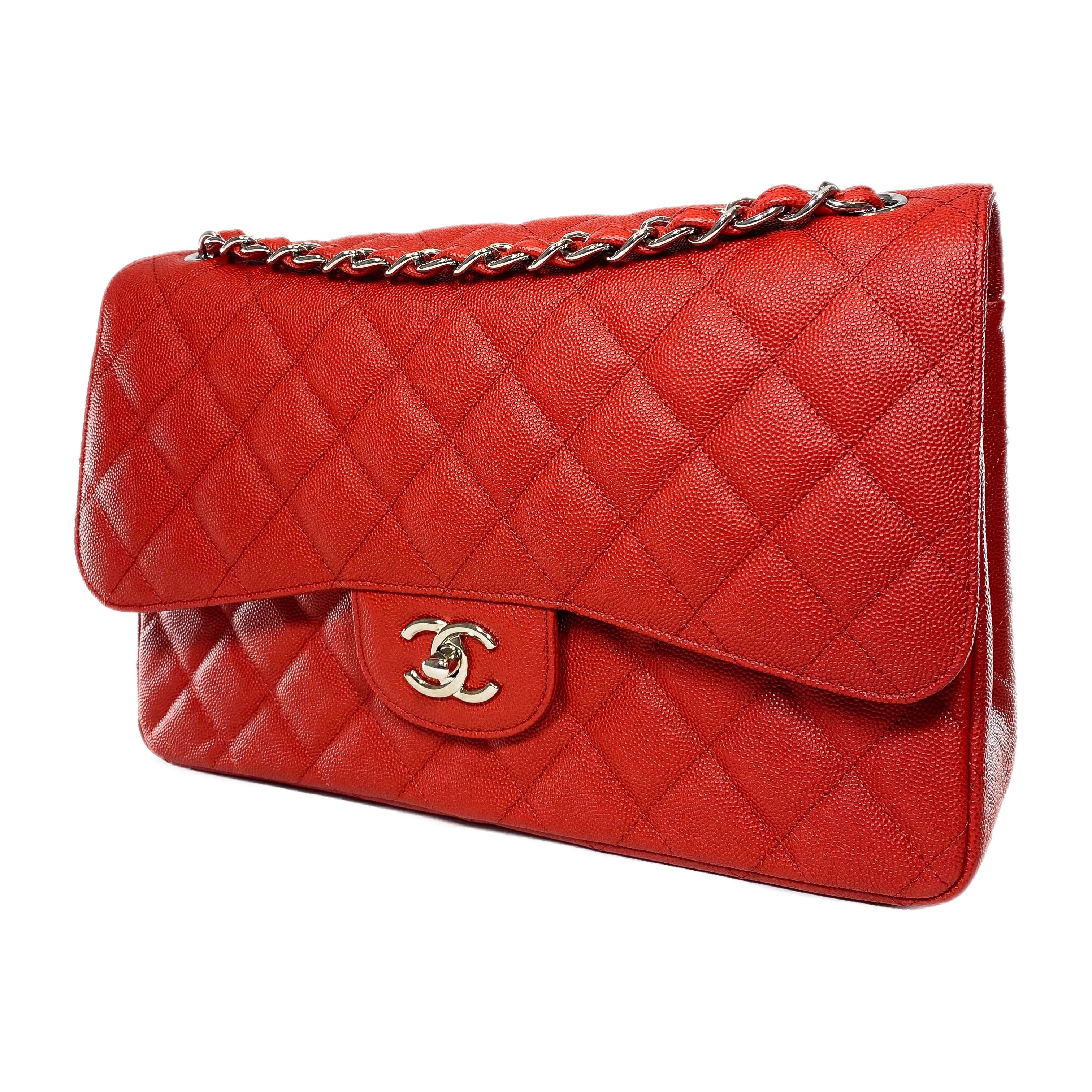 Chanel Red Jumbo Double Flap Bag