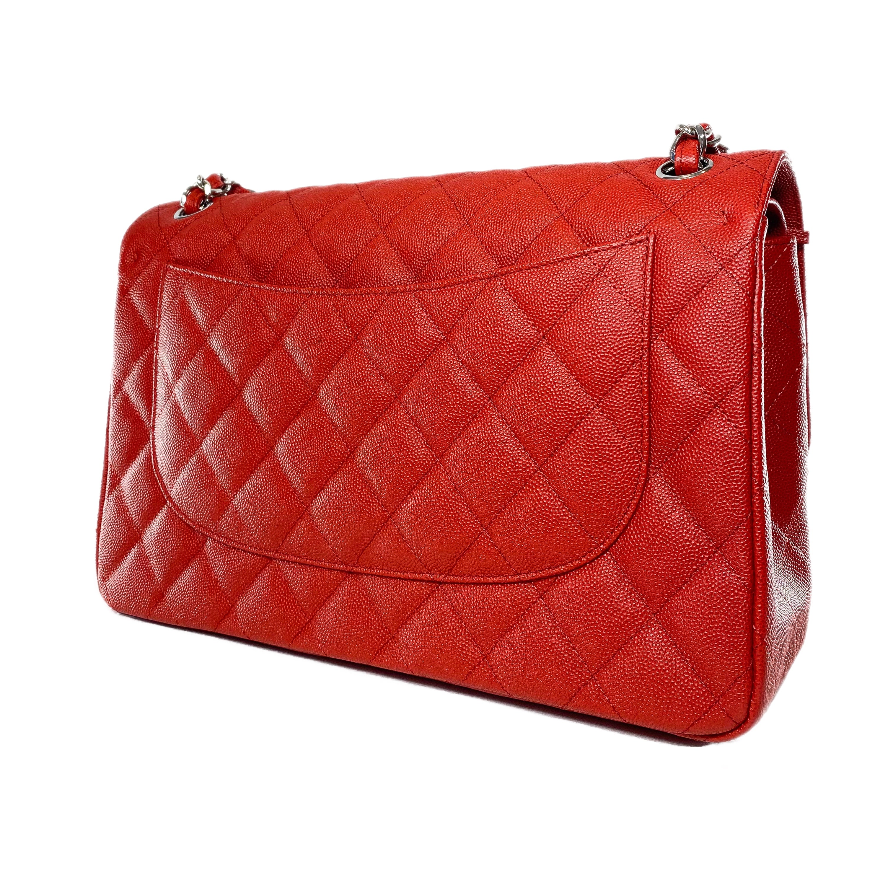 Chanel Red Jumbo Double Flap Bag