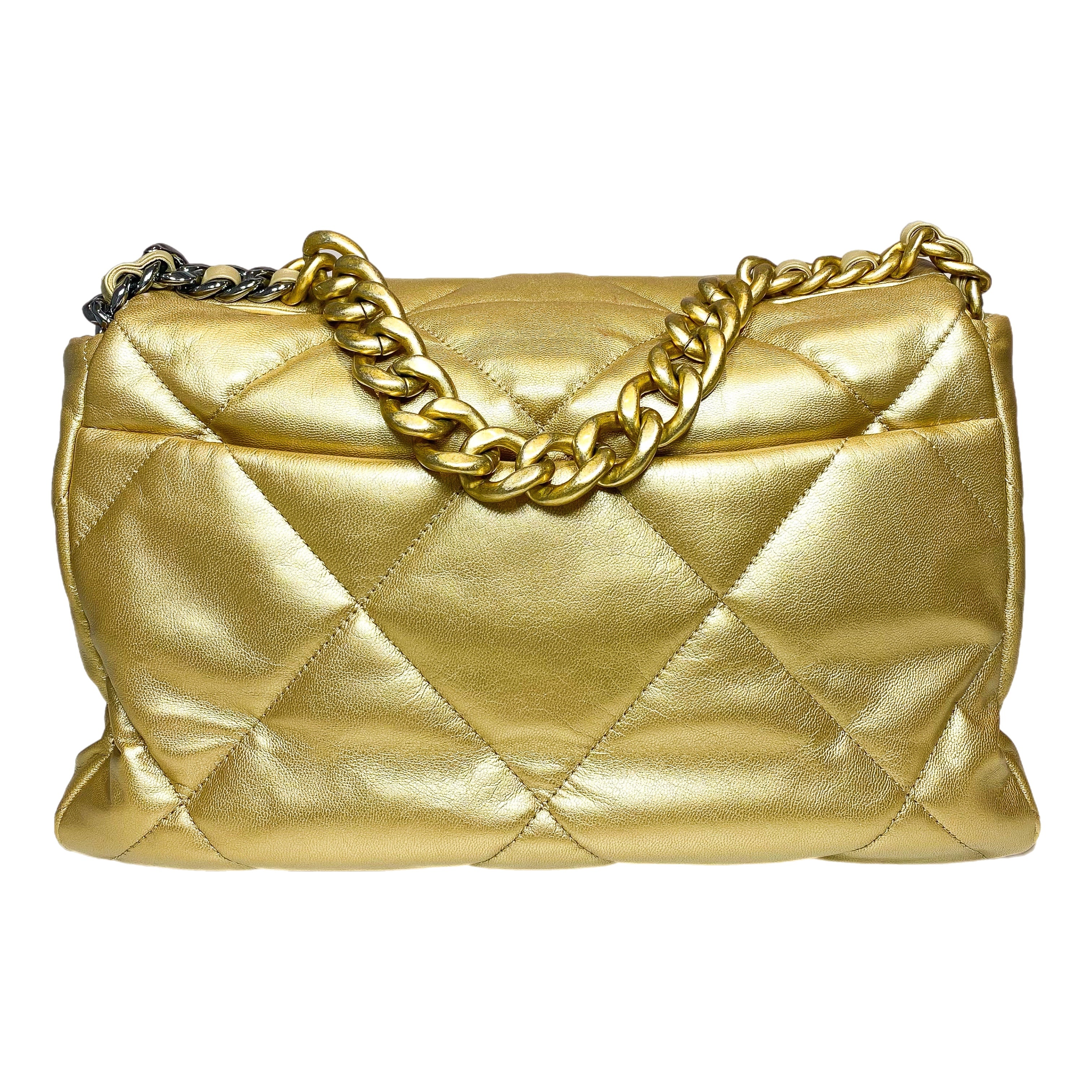 Chanel 19 Gold Large Flap Bag