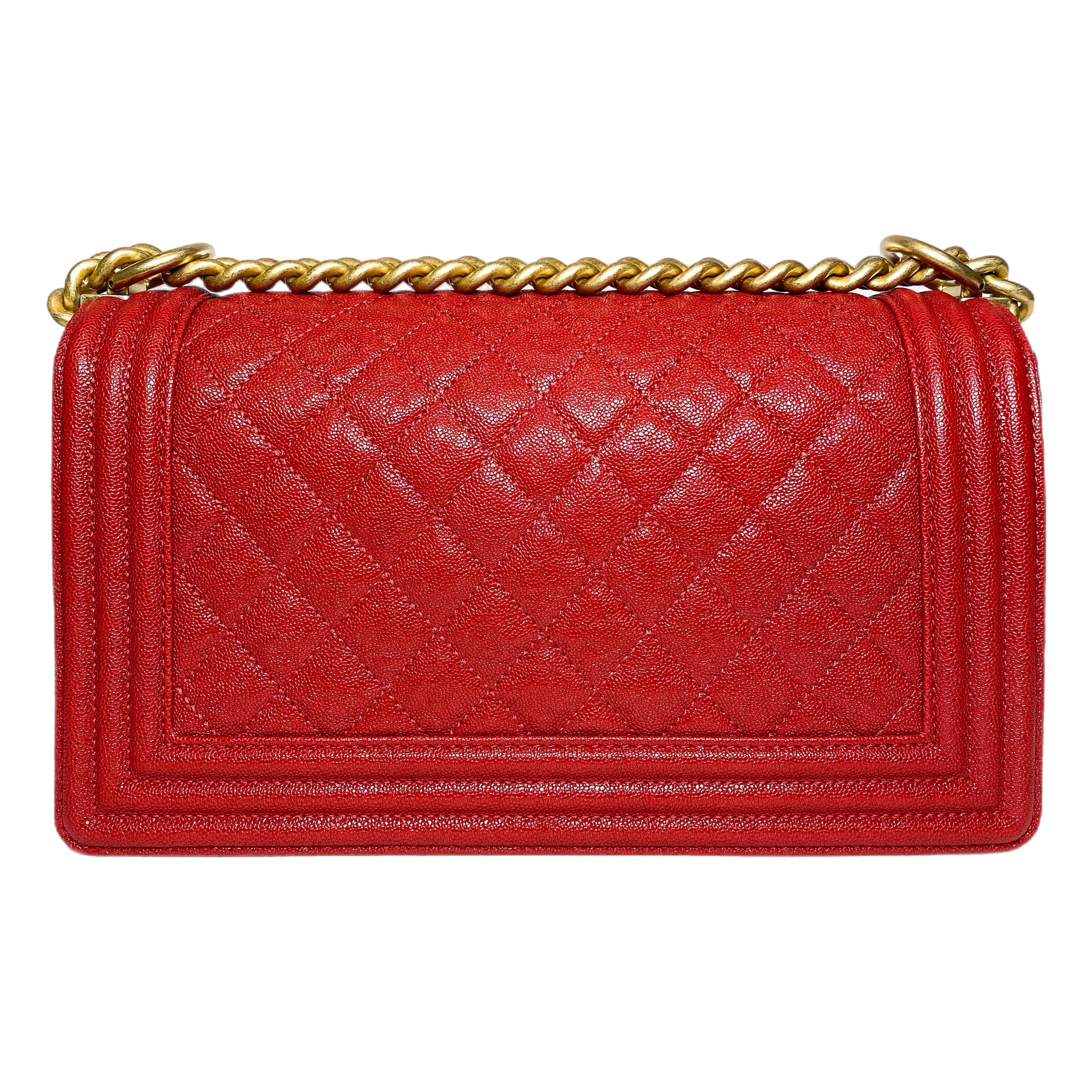 Chanel Red Boy Bag