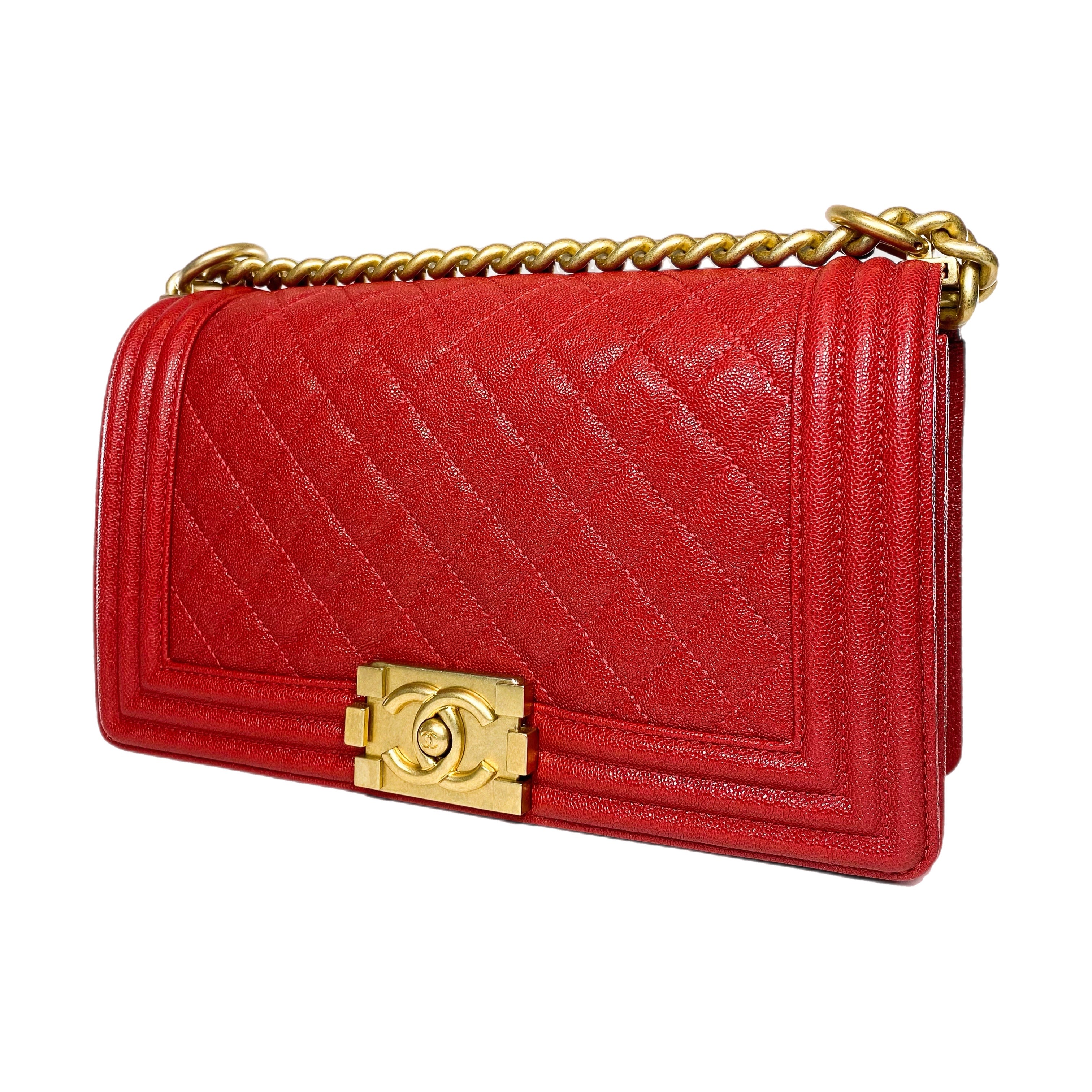 Chanel Red Boy Bag