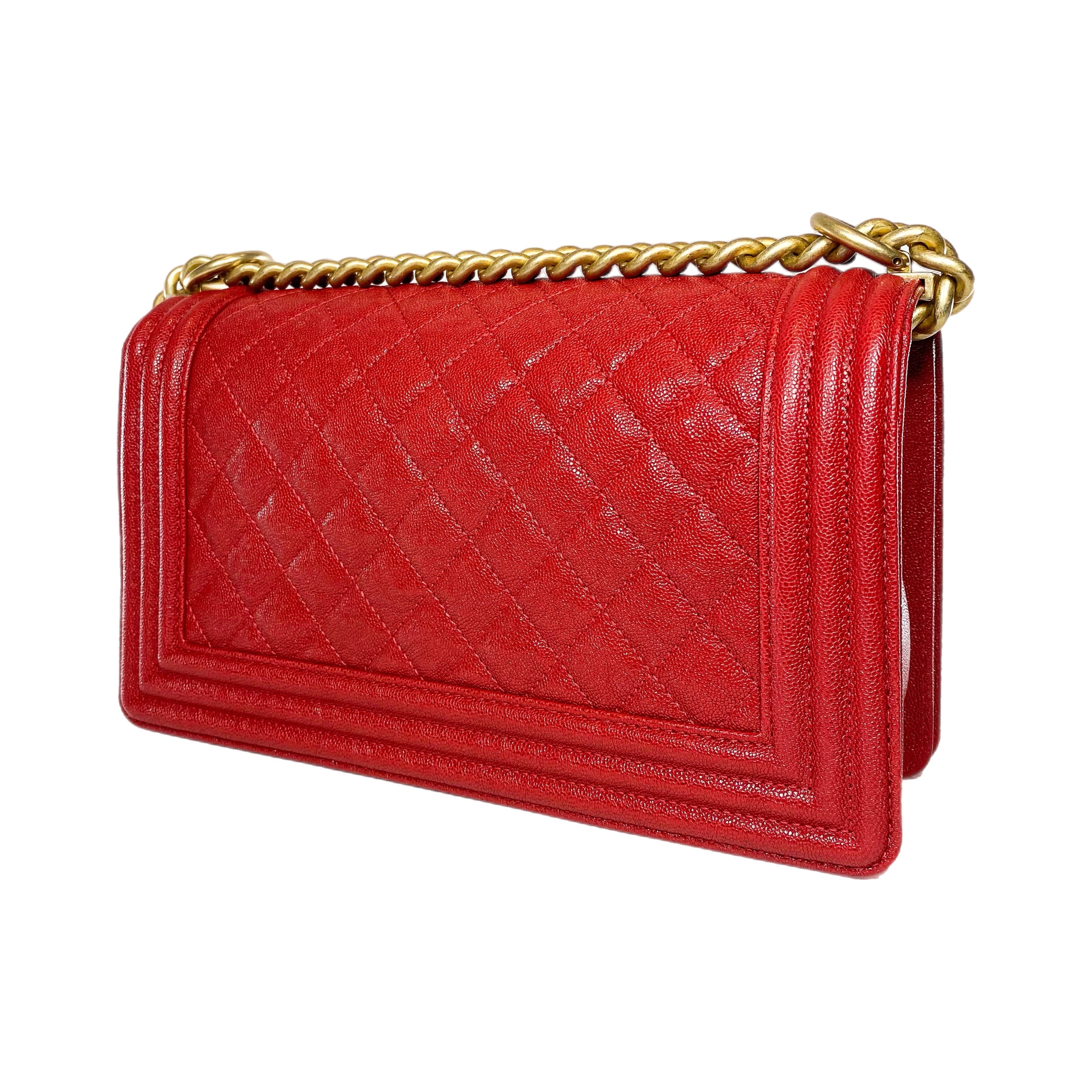 Chanel Red Boy Bag