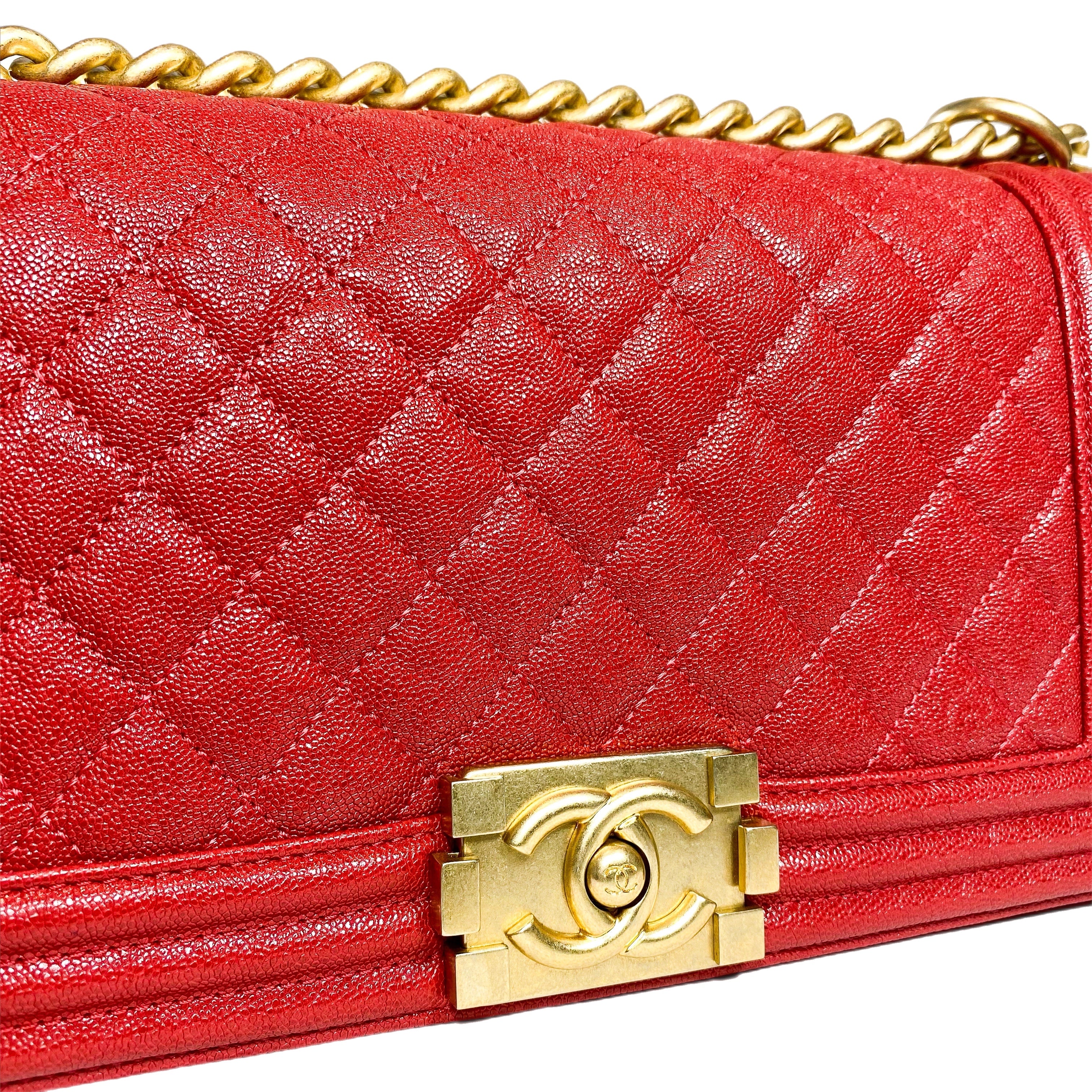 Chanel Red Boy Bag