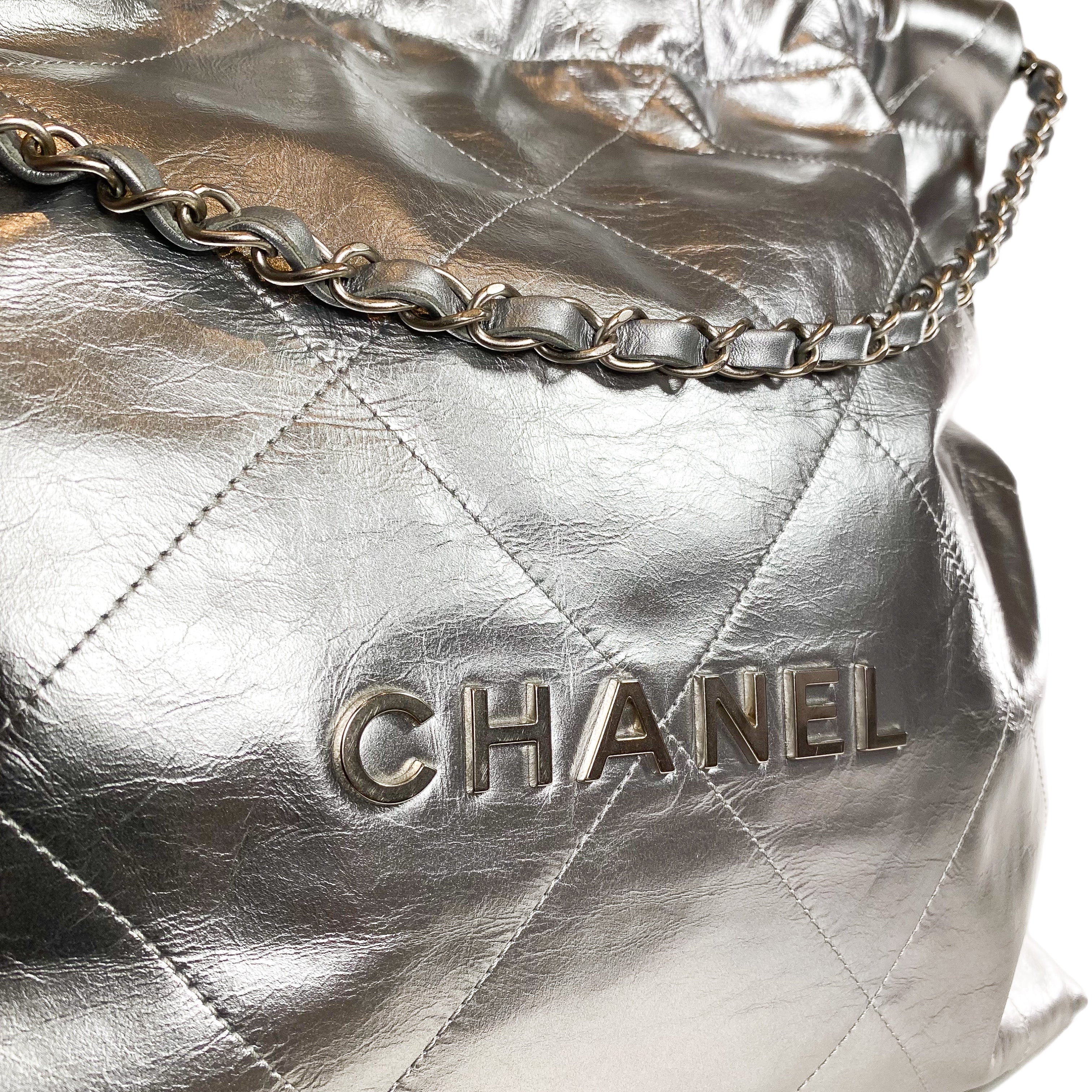 Chanel 22 Metallic Silver