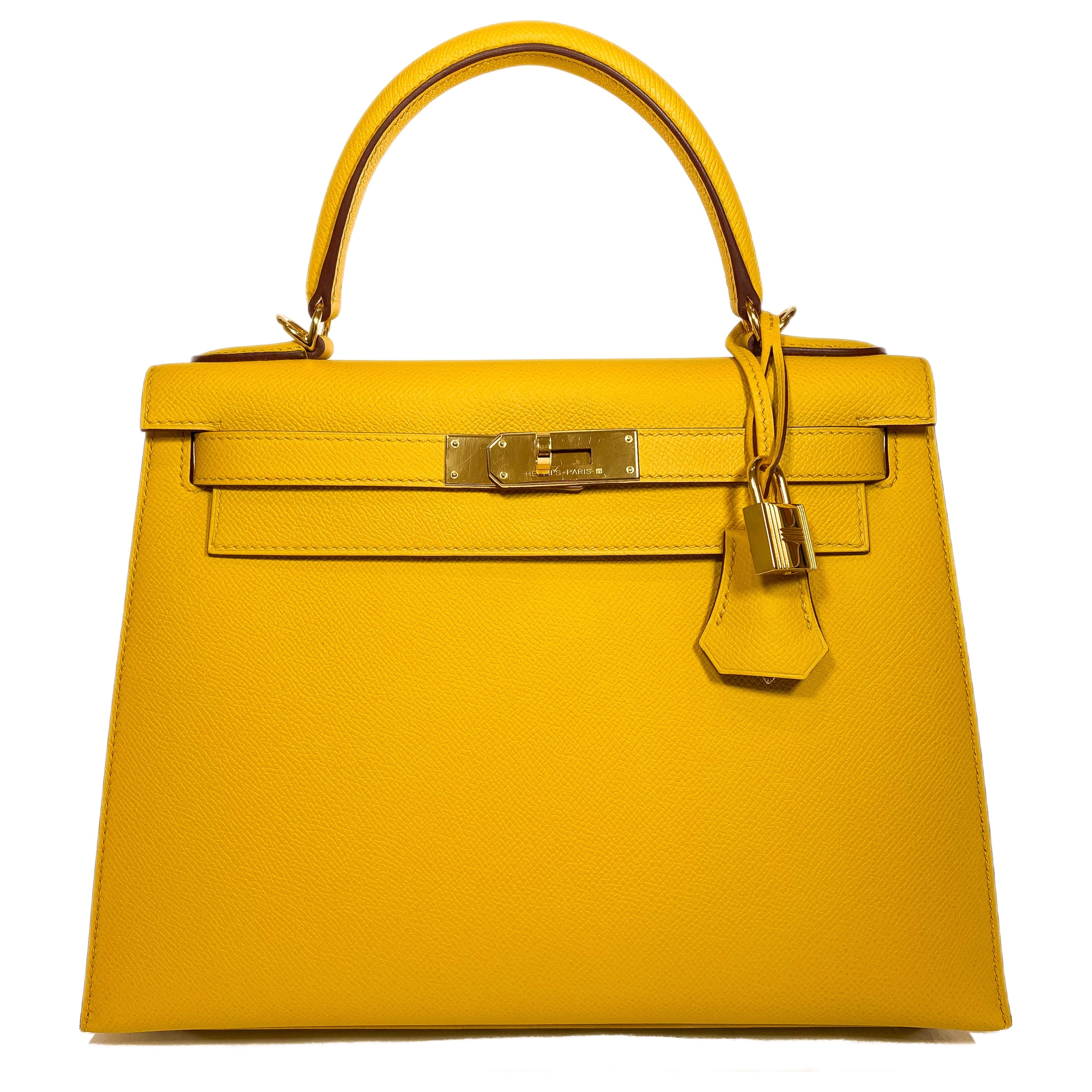 Hermes Kelly 28 Jaune Ambre Epsom Gold Hardware