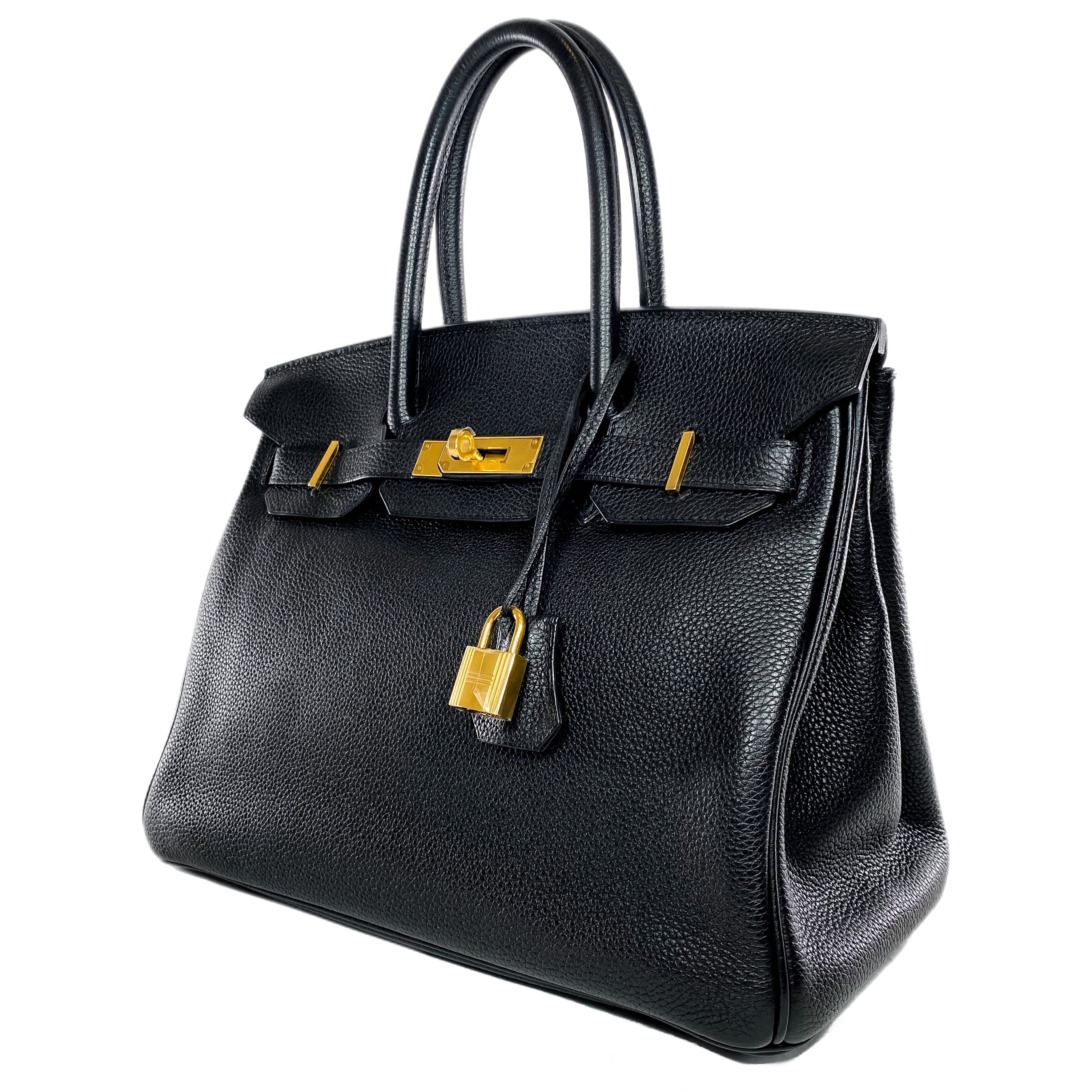 Hermes Birkin 30 Black Togo Gold Hardware