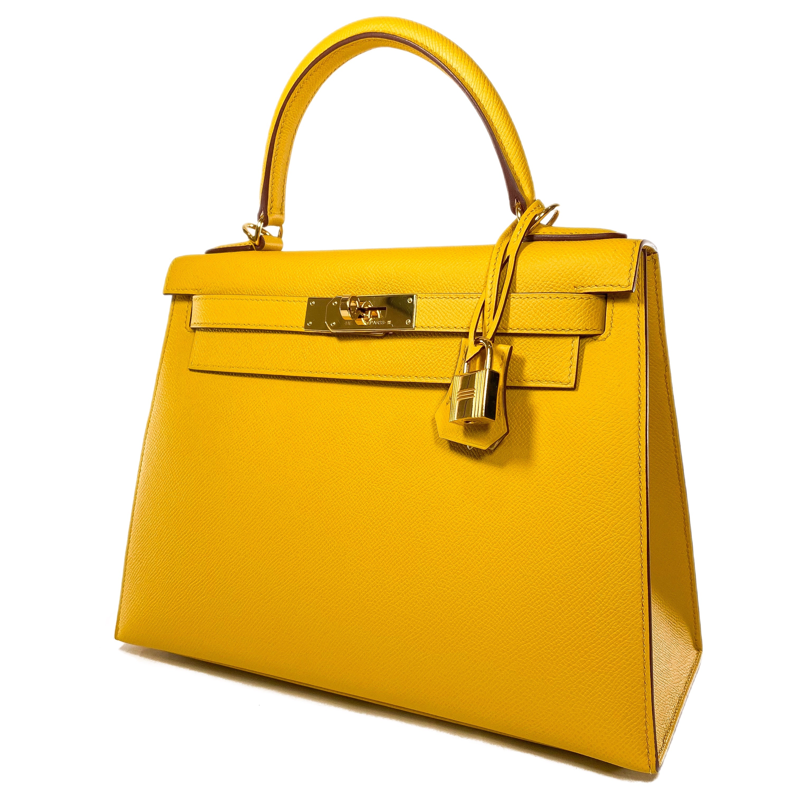 Hermes Kelly 28 Jaune Ambre Epsom Gold Hardware