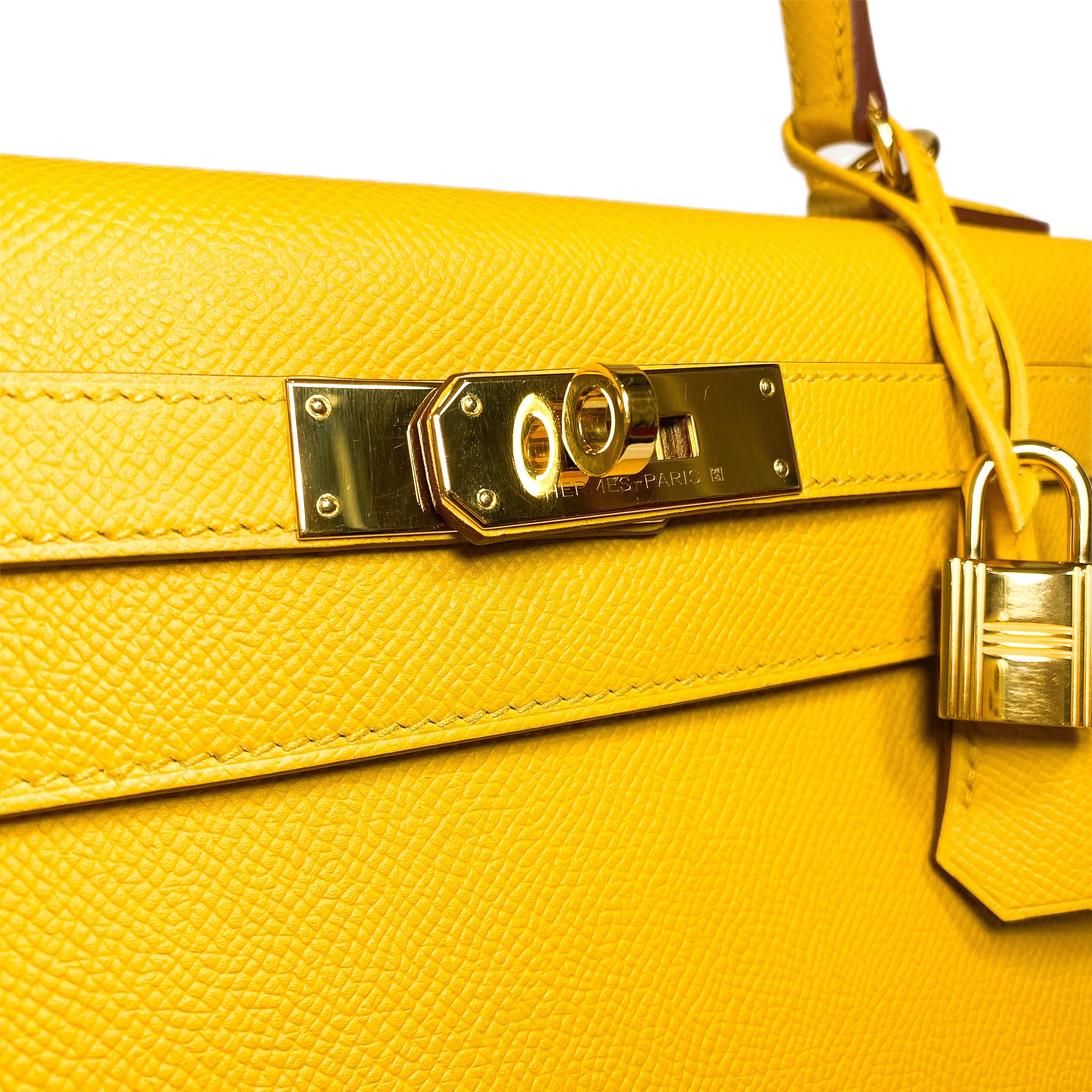 Hermes Kelly 28 Jaune Ambre Epsom Gold Hardware